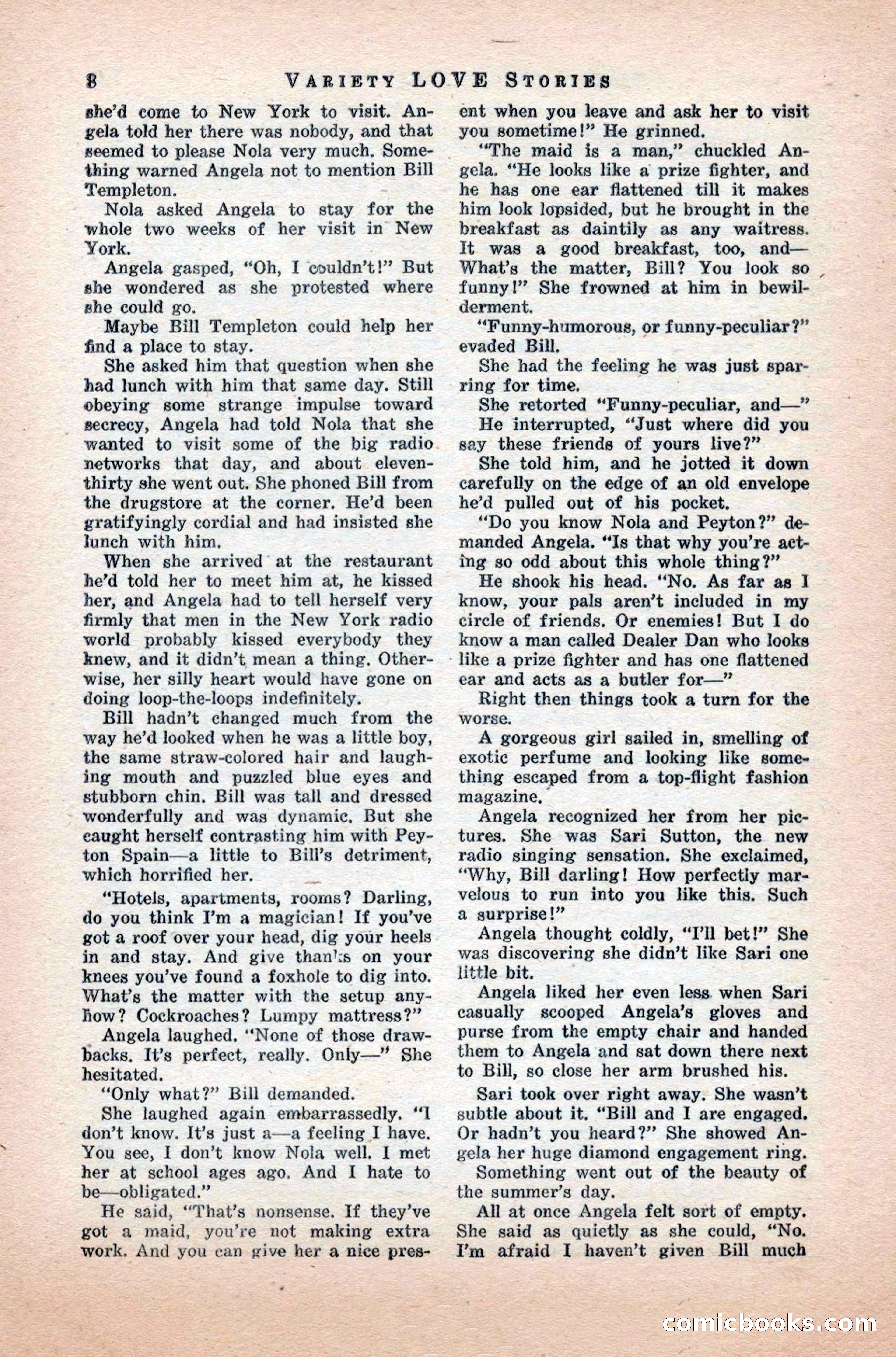Variety Love Stories, October 1946 — page 10 of 84
