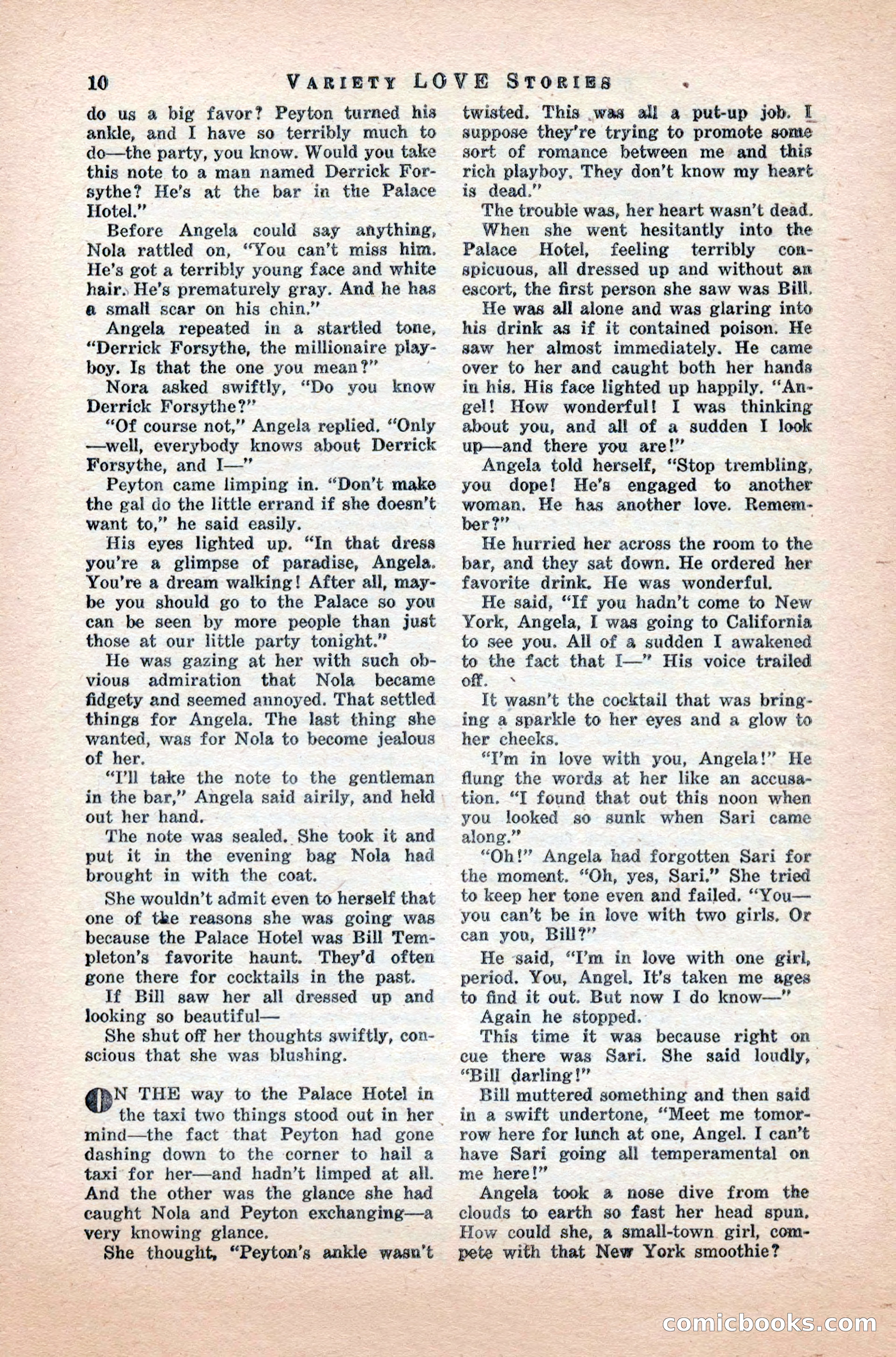 Variety Love Stories, October 1946 — page 12 of 84