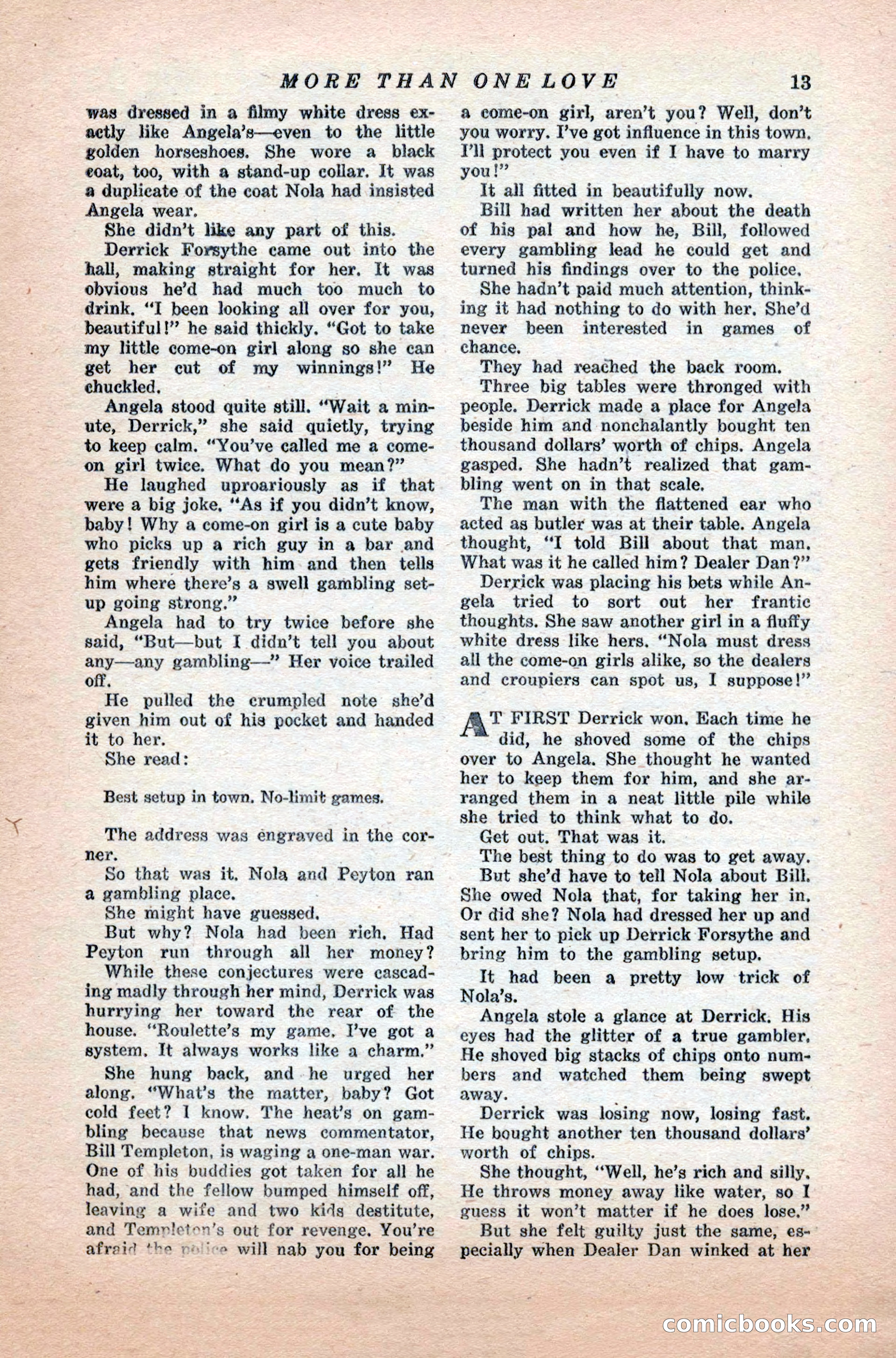 Variety Love Stories, October 1946 — page 15 of 84