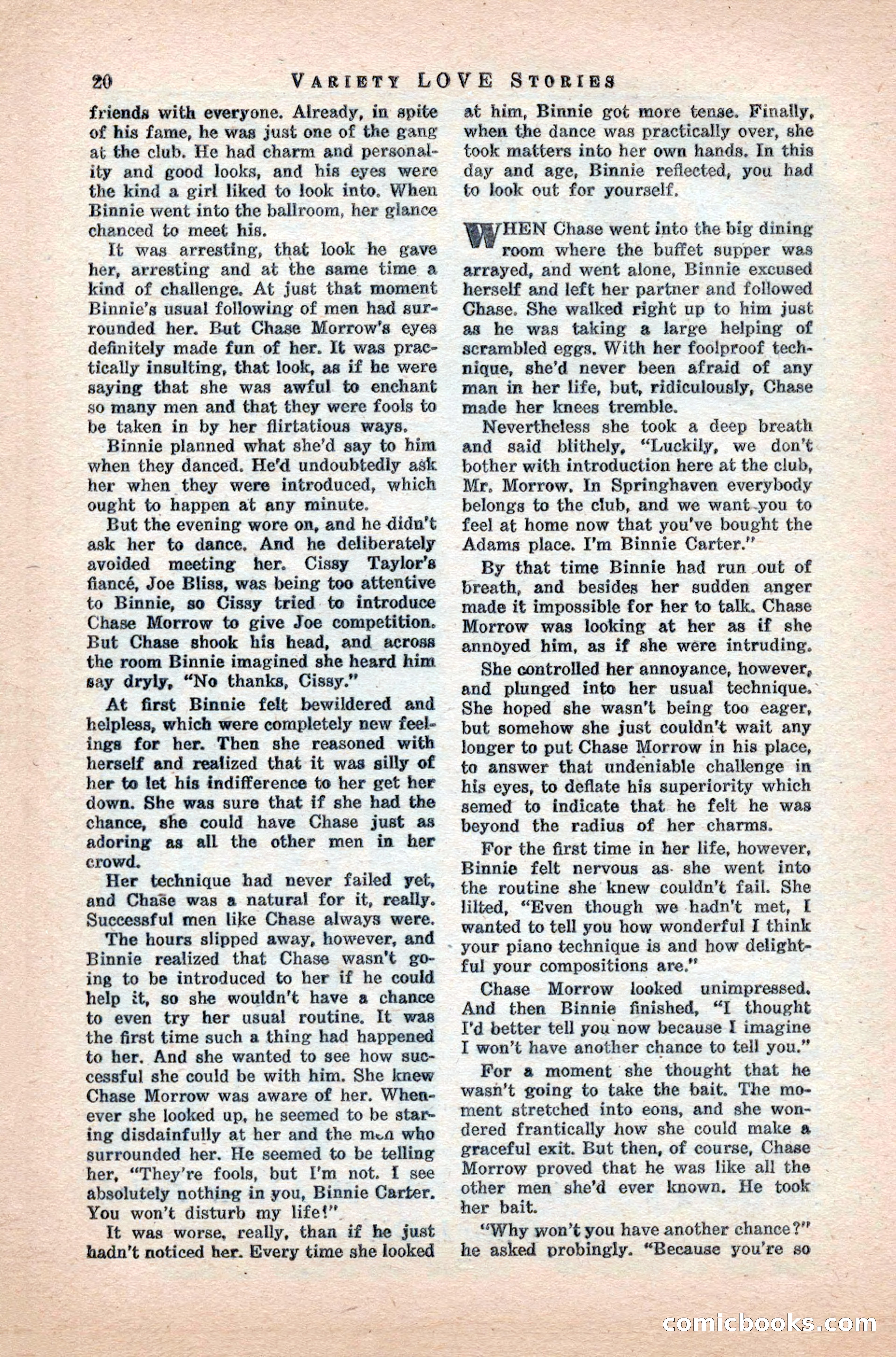 Variety Love Stories, October 1946 — page 22 of 84
