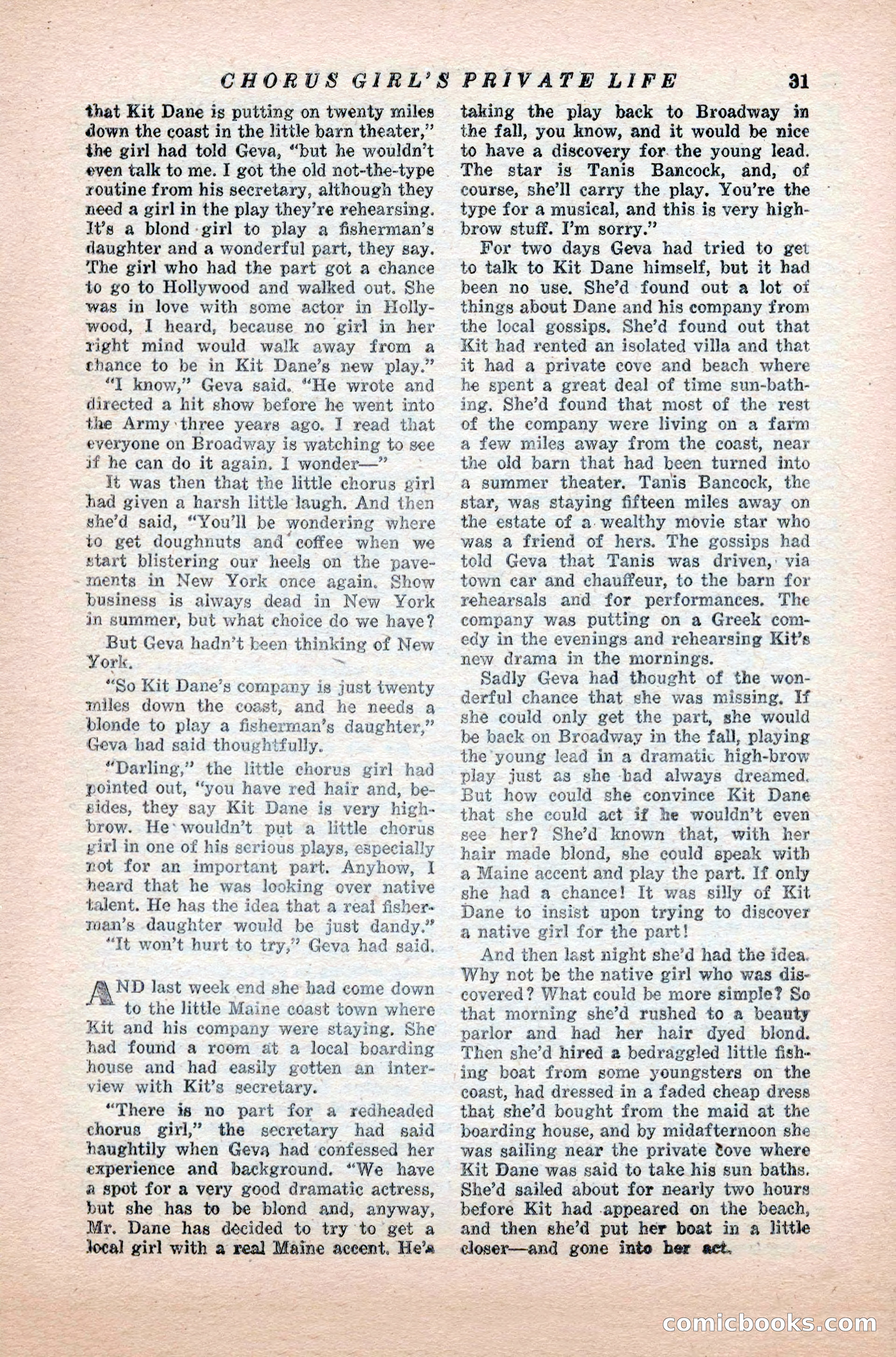 Variety Love Stories, October 1946 — page 33 of 84