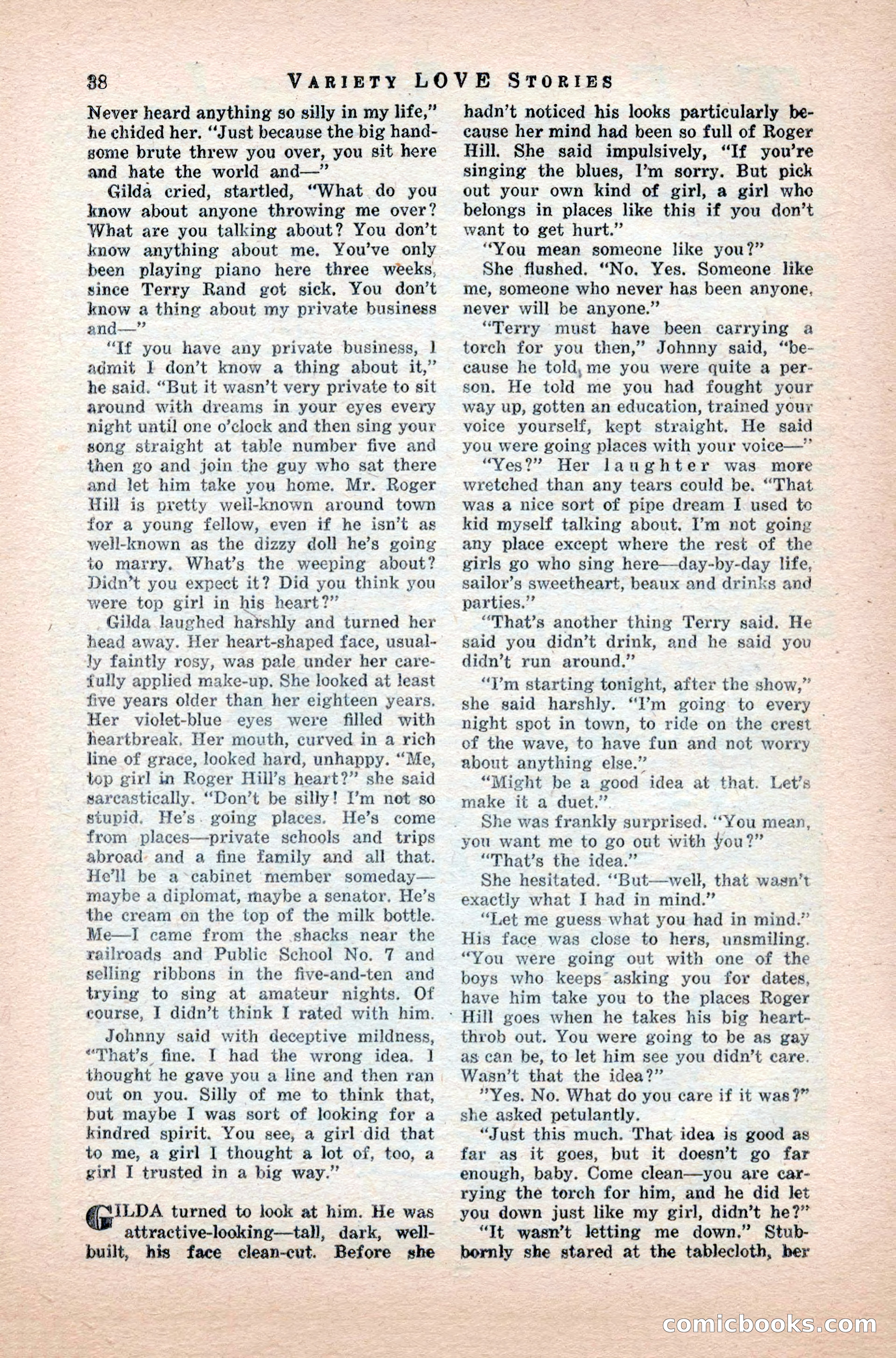 Variety Love Stories, October 1946 — page 40 of 84