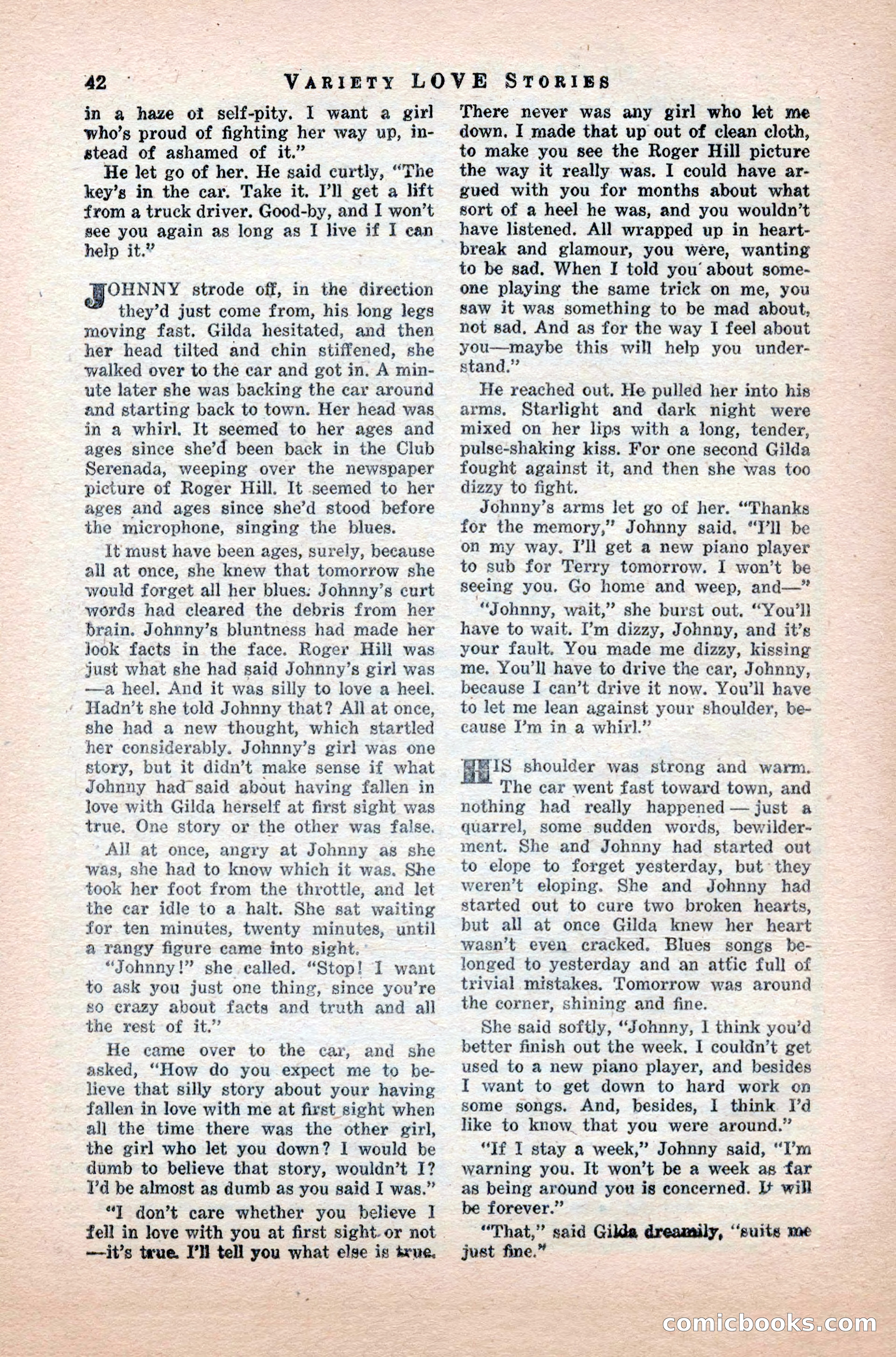 Variety Love Stories, October 1946 — page 44 of 84
