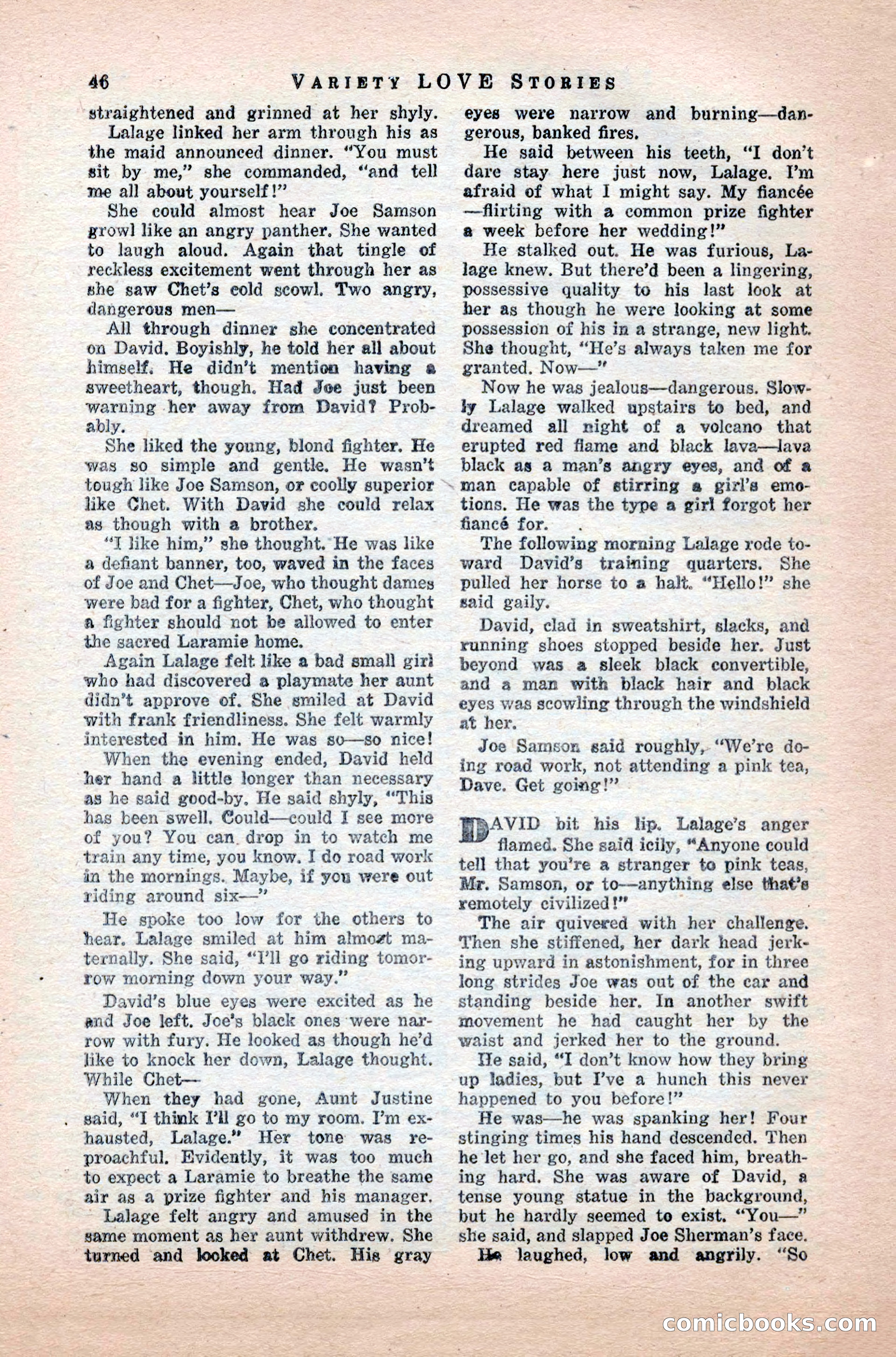 Variety Love Stories, October 1946 — page 48 of 84