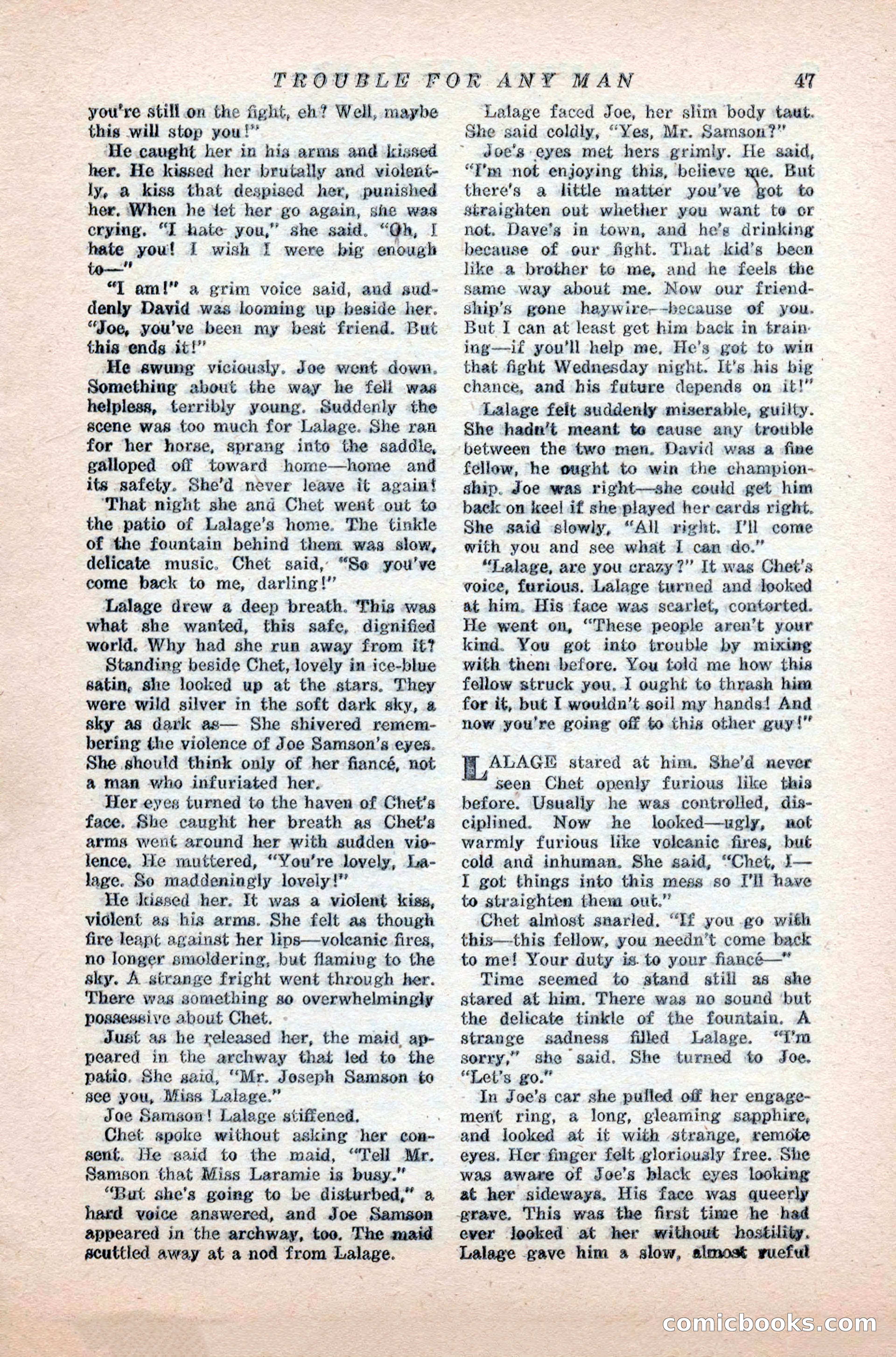 Variety Love Stories, October 1946 — page 49 of 84