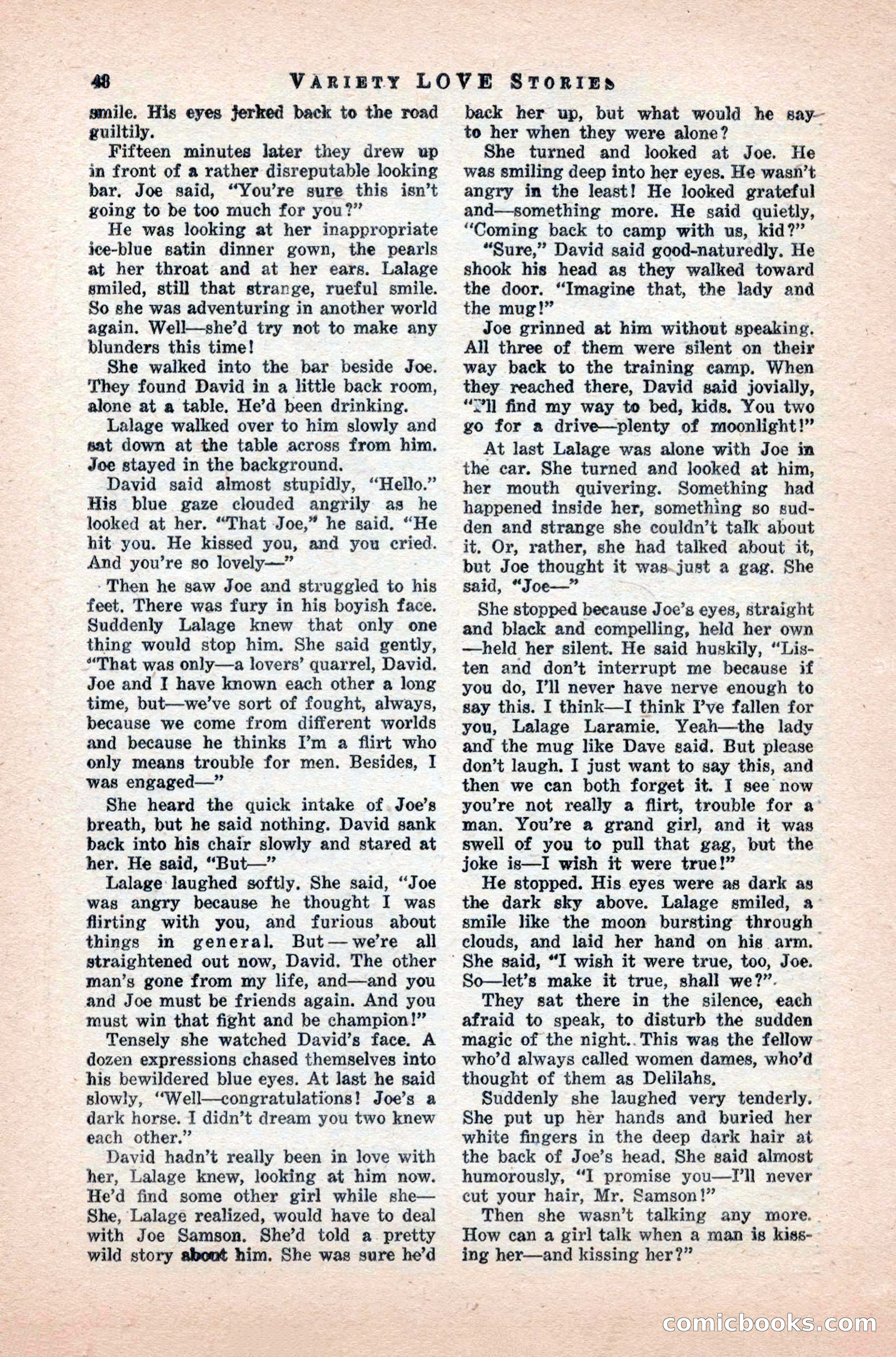 Variety Love Stories, October 1946 — page 50 of 84