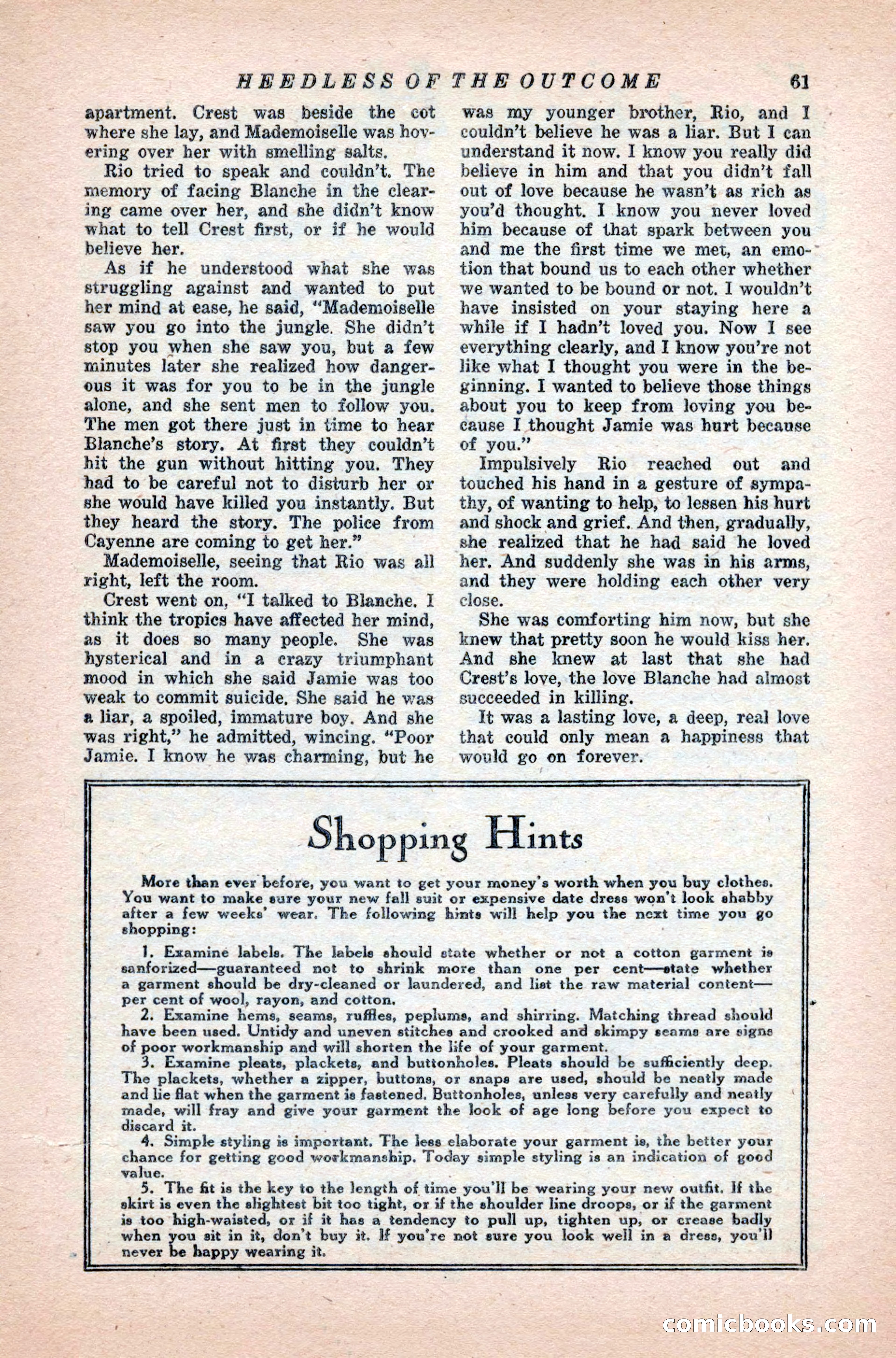 Variety Love Stories, October 1946 — page 63 of 84