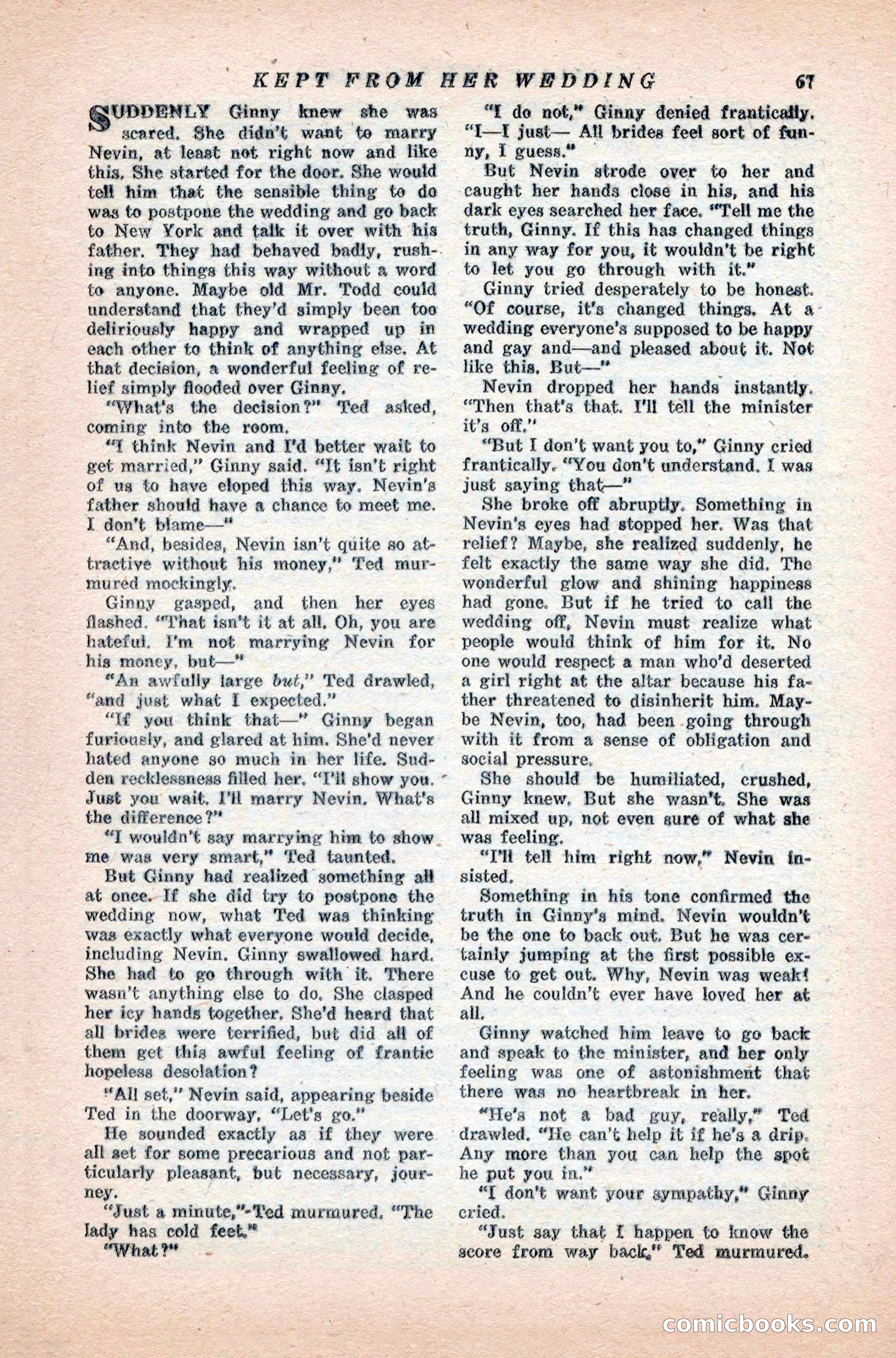 Variety Love Stories, October 1946 — page 69 of 84