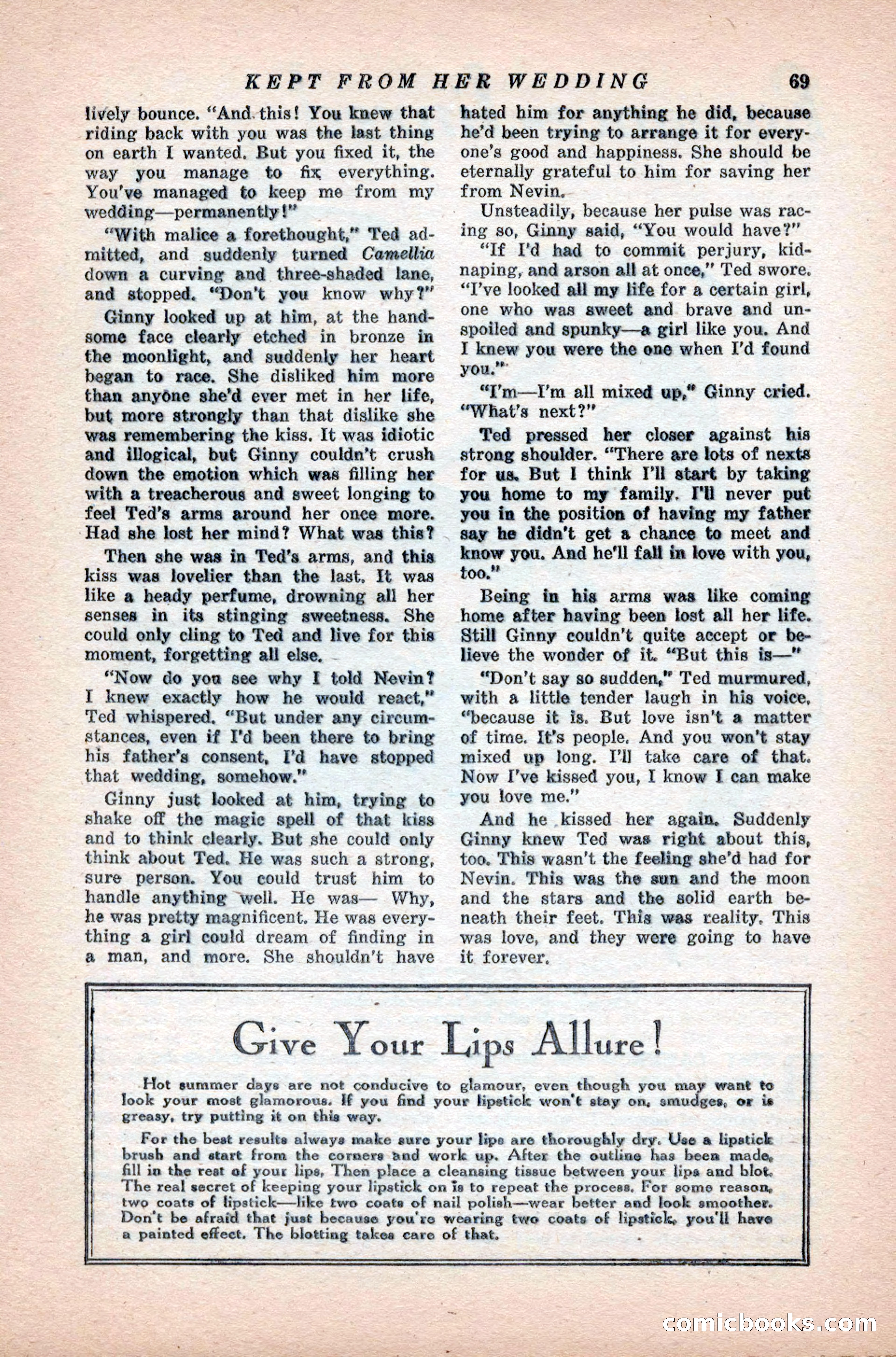 Variety Love Stories, October 1946 — page 71 of 84