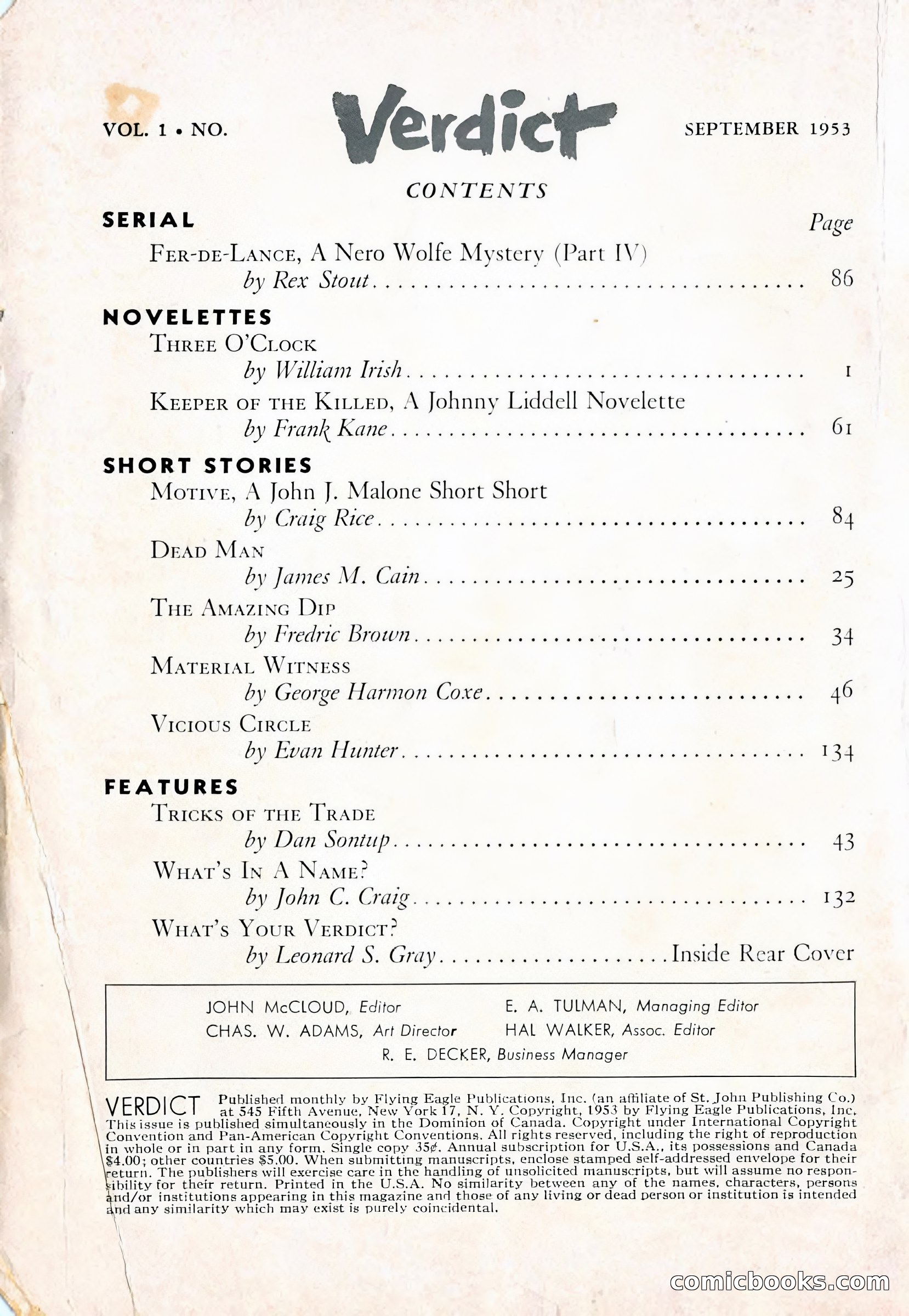 Verdict, Vol. 1, No. 4 — page 2 of 148