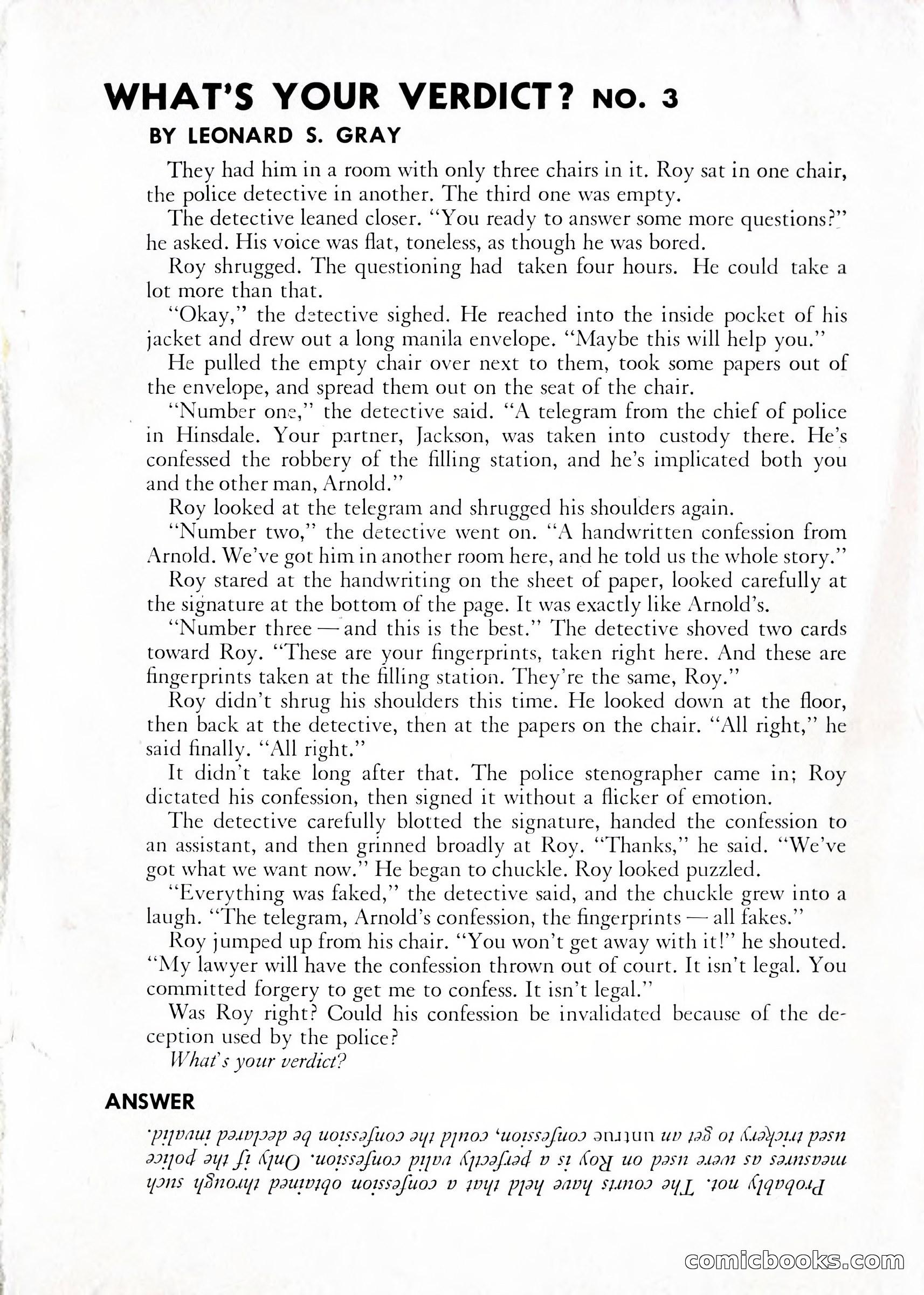 Verdict, Vol. 1, No. 4 — page 147 of 148
