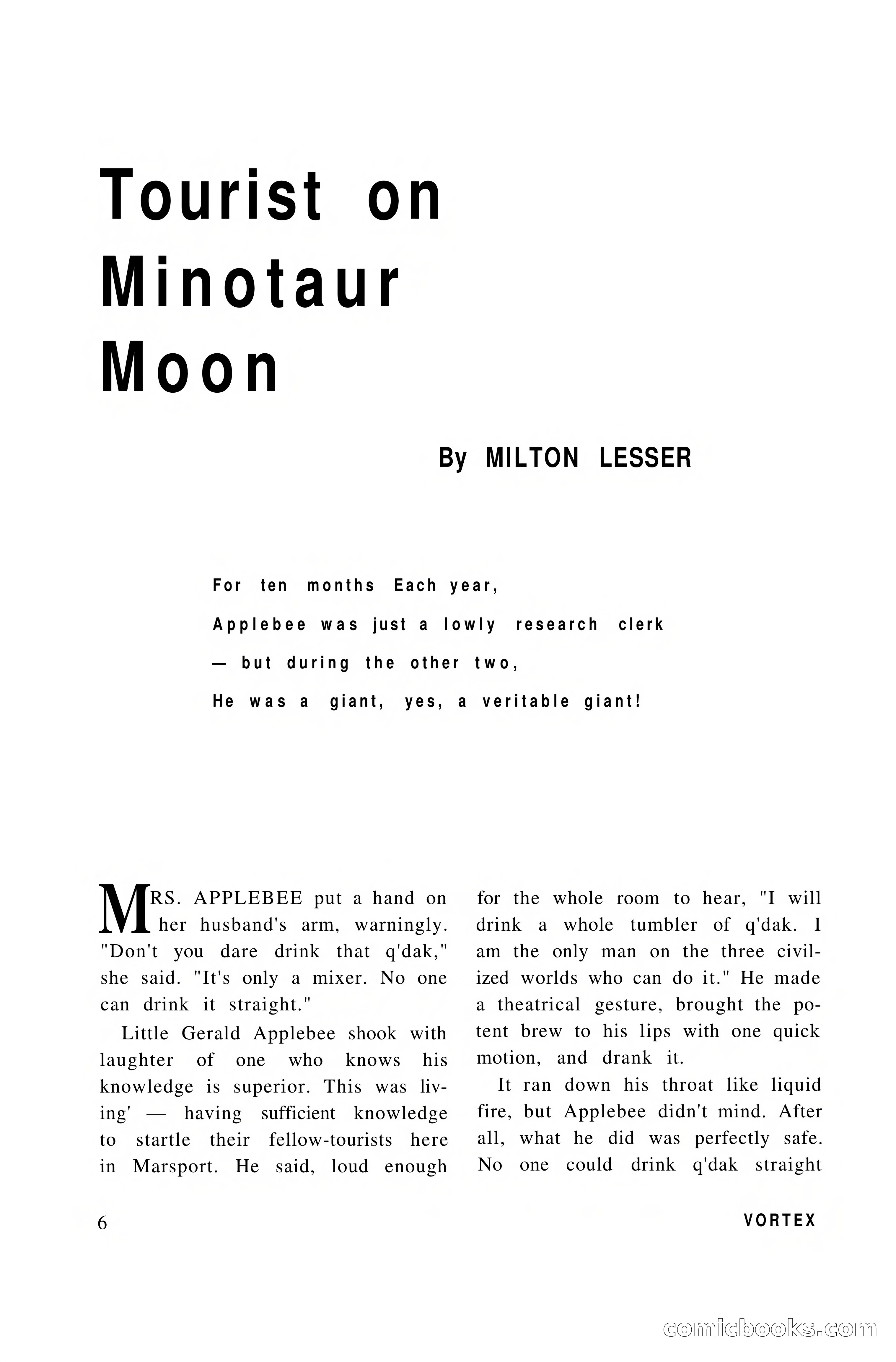 Vortex Science Fiction, Vol. 1, No. 1 — page 8 of 164