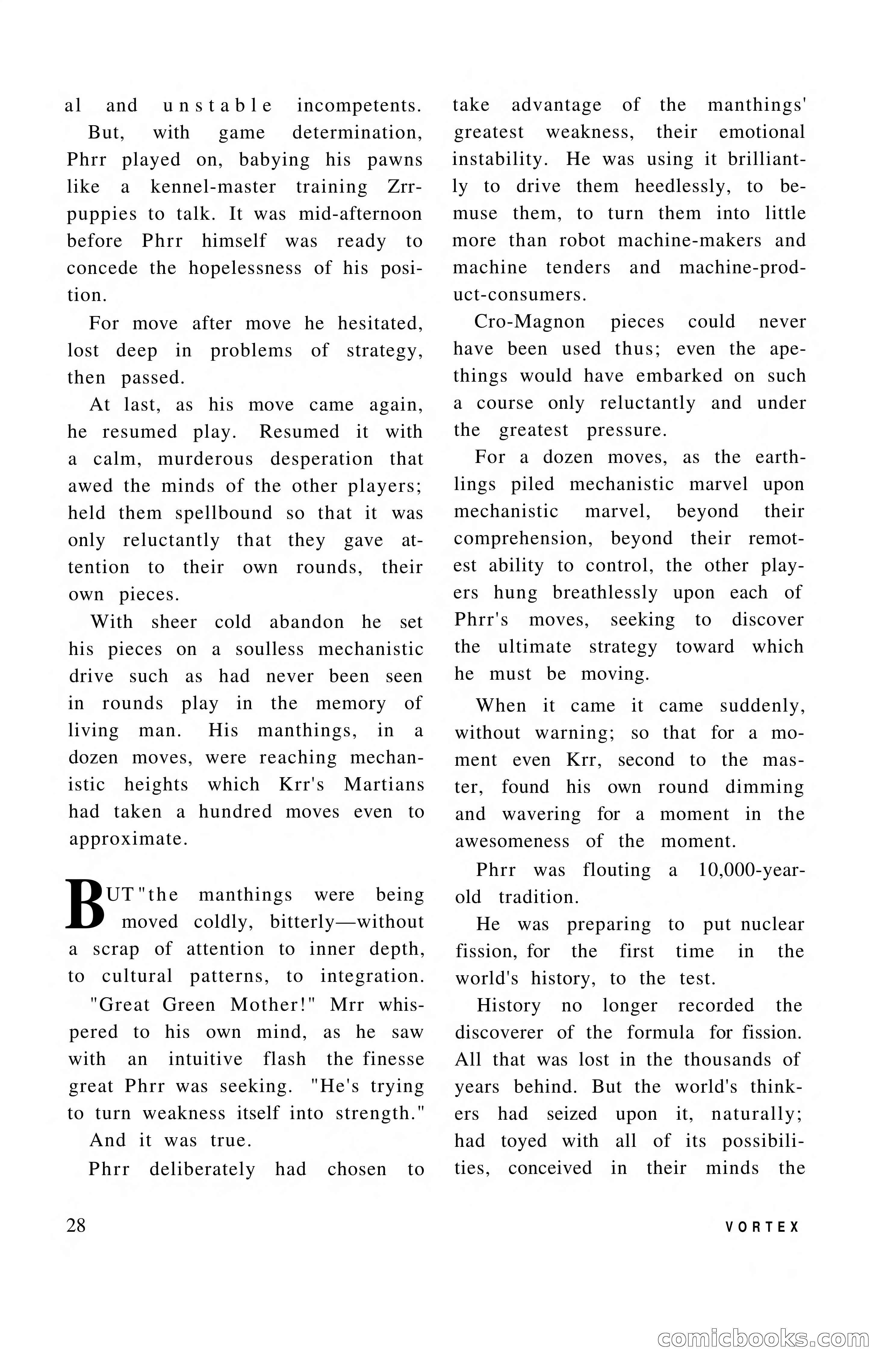 Vortex Science Fiction, Vol. 1, No. 1 — page 30 of 164