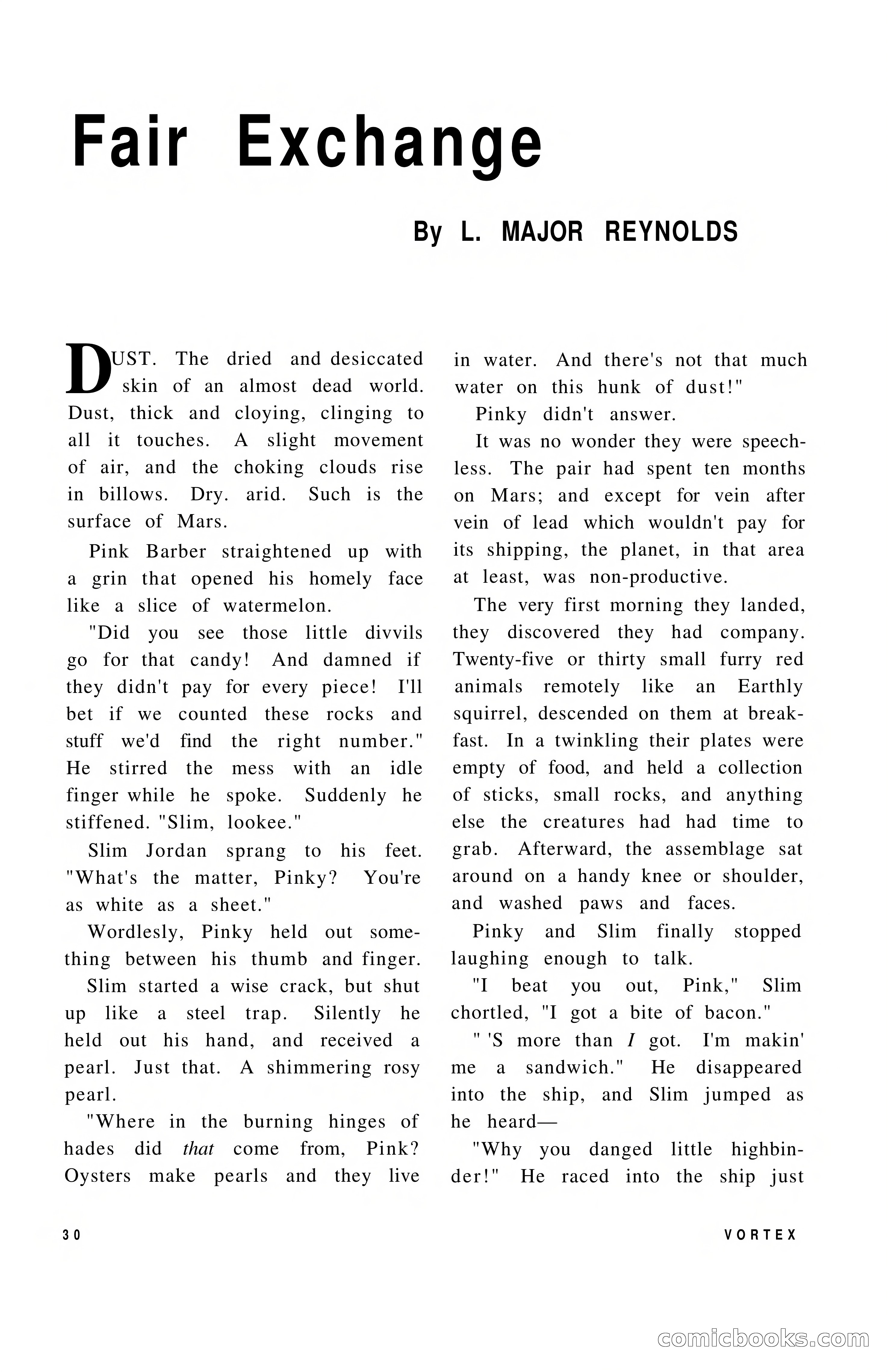 Vortex Science Fiction, Vol. 1, No. 1 — page 32 of 164