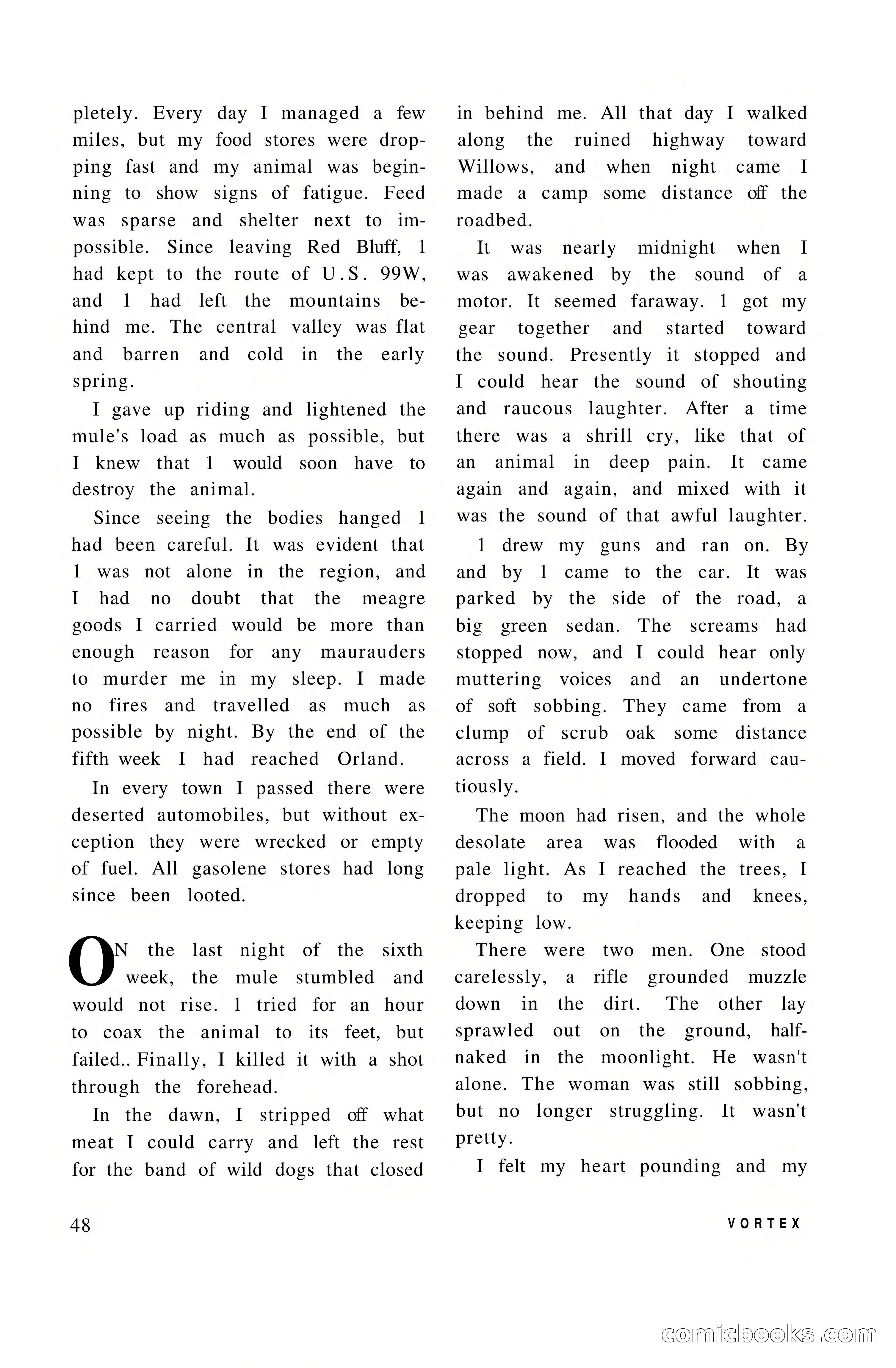 Vortex Science Fiction, Vol. 1, No. 1 — page 50 of 164