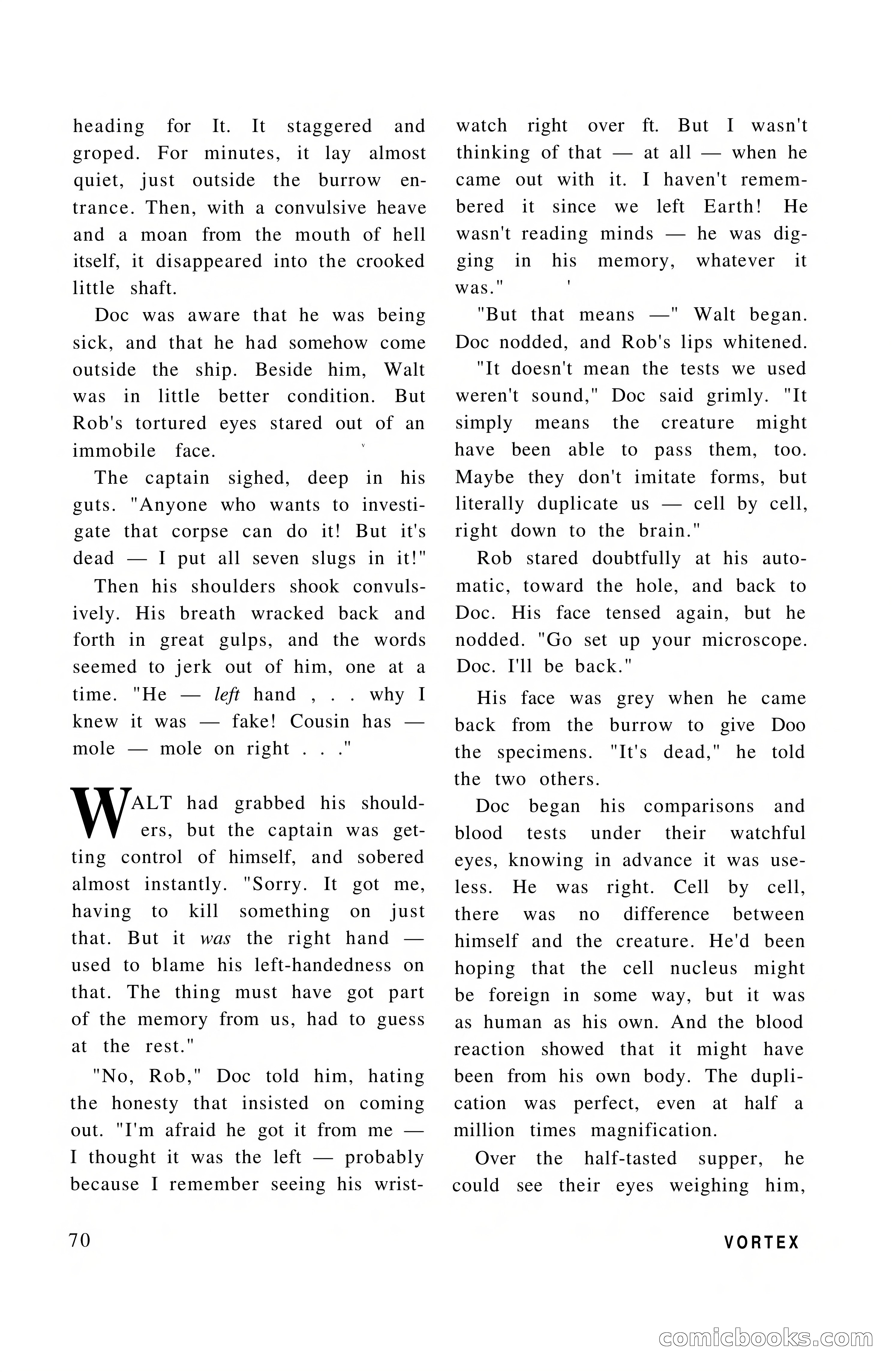 Vortex Science Fiction, Vol. 1, No. 1 — page 72 of 164