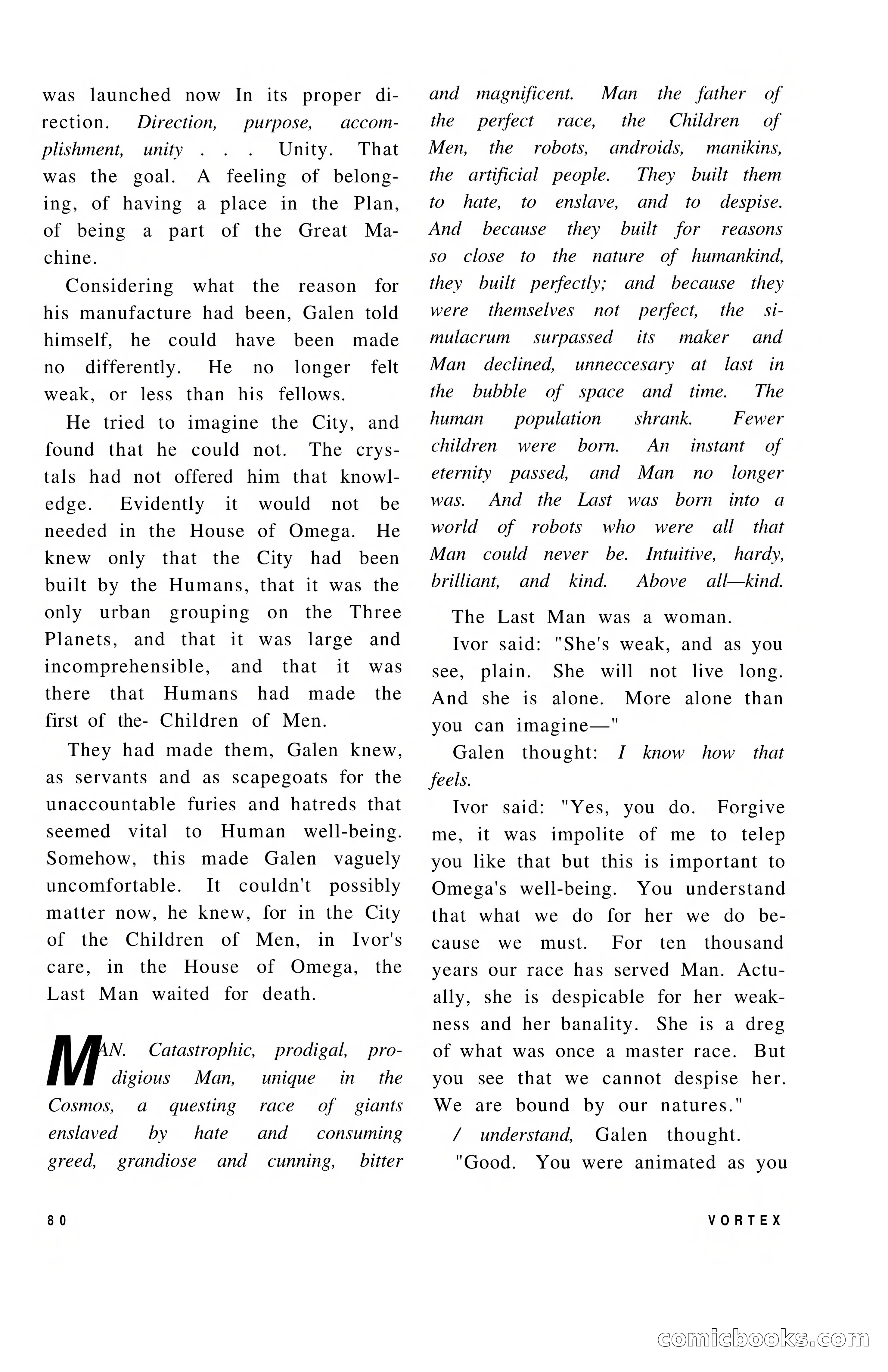 Vortex Science Fiction, Vol. 1, No. 1 — page 82 of 164