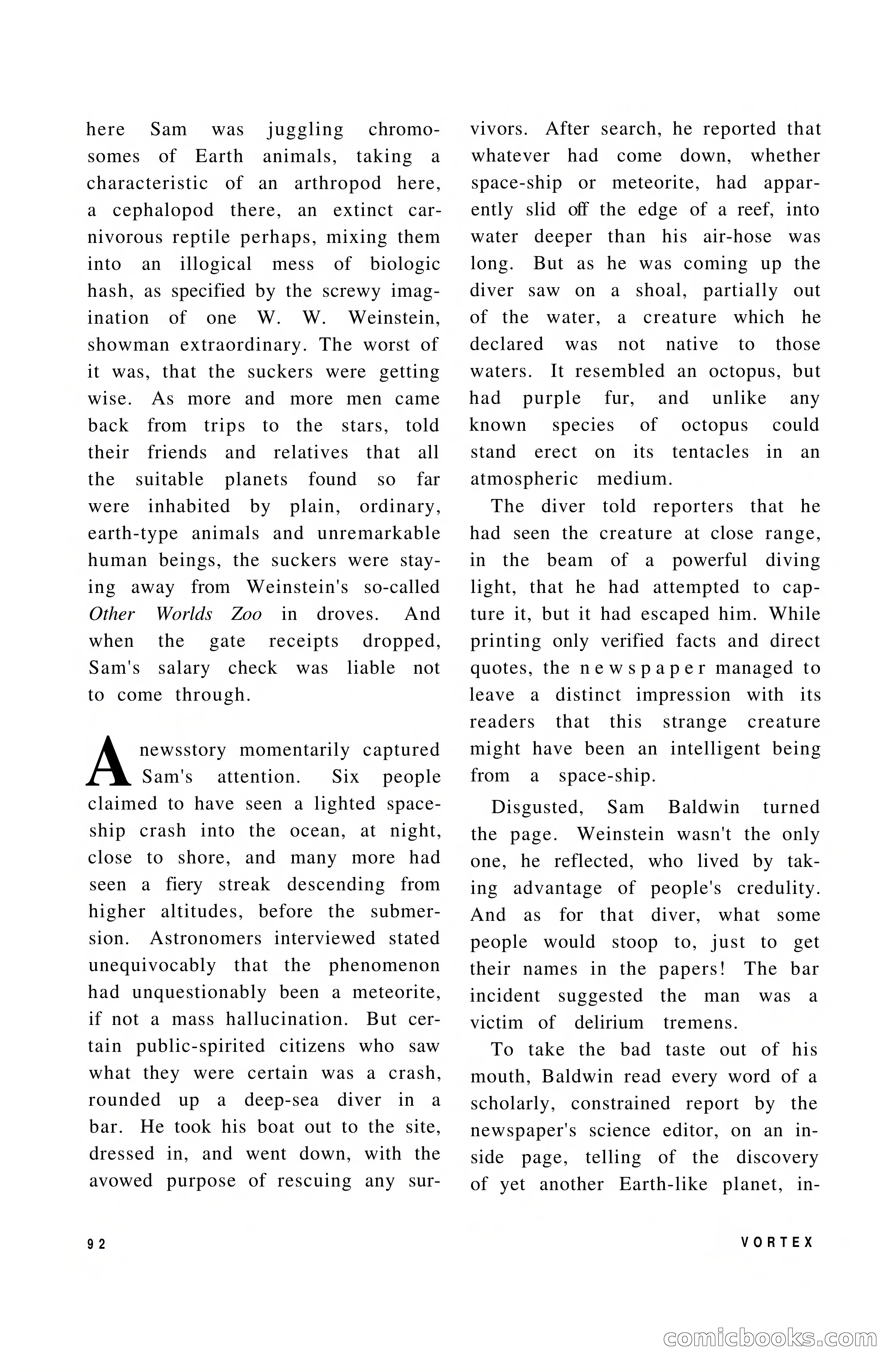 Vortex Science Fiction, Vol. 1, No. 1 — page 94 of 164
