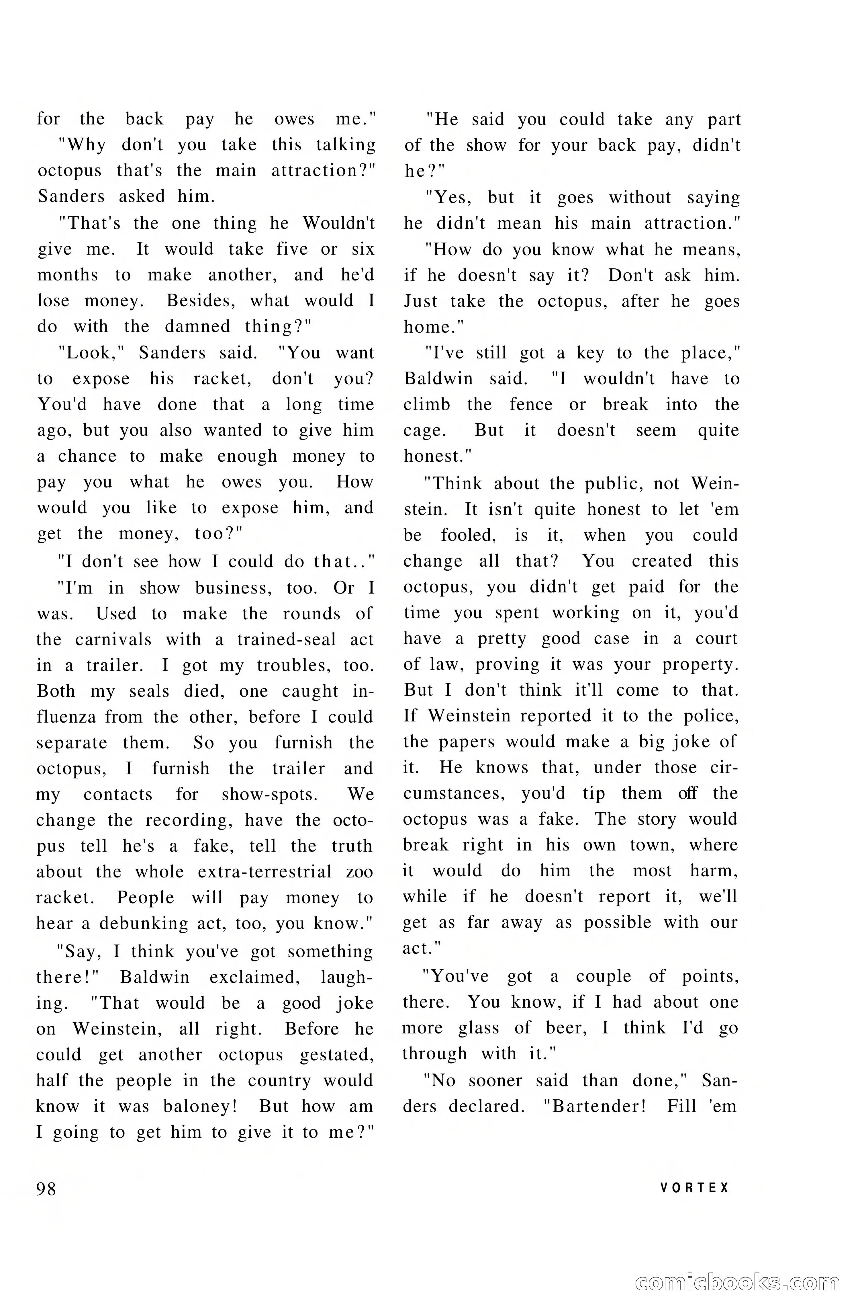 Vortex Science Fiction, Vol. 1, No. 1 — page 100 of 164