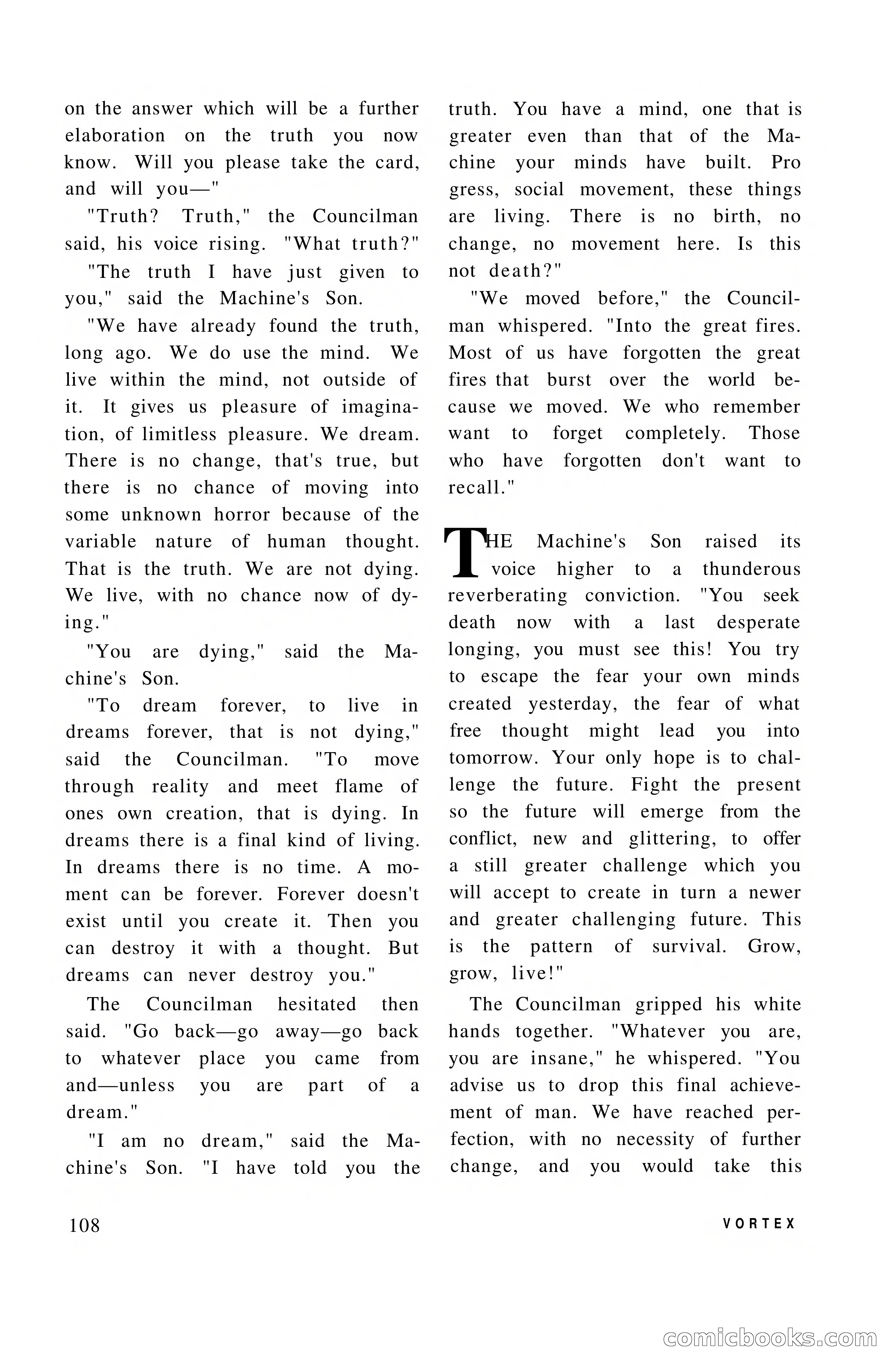 Vortex Science Fiction, Vol. 1, No. 1 — page 110 of 164