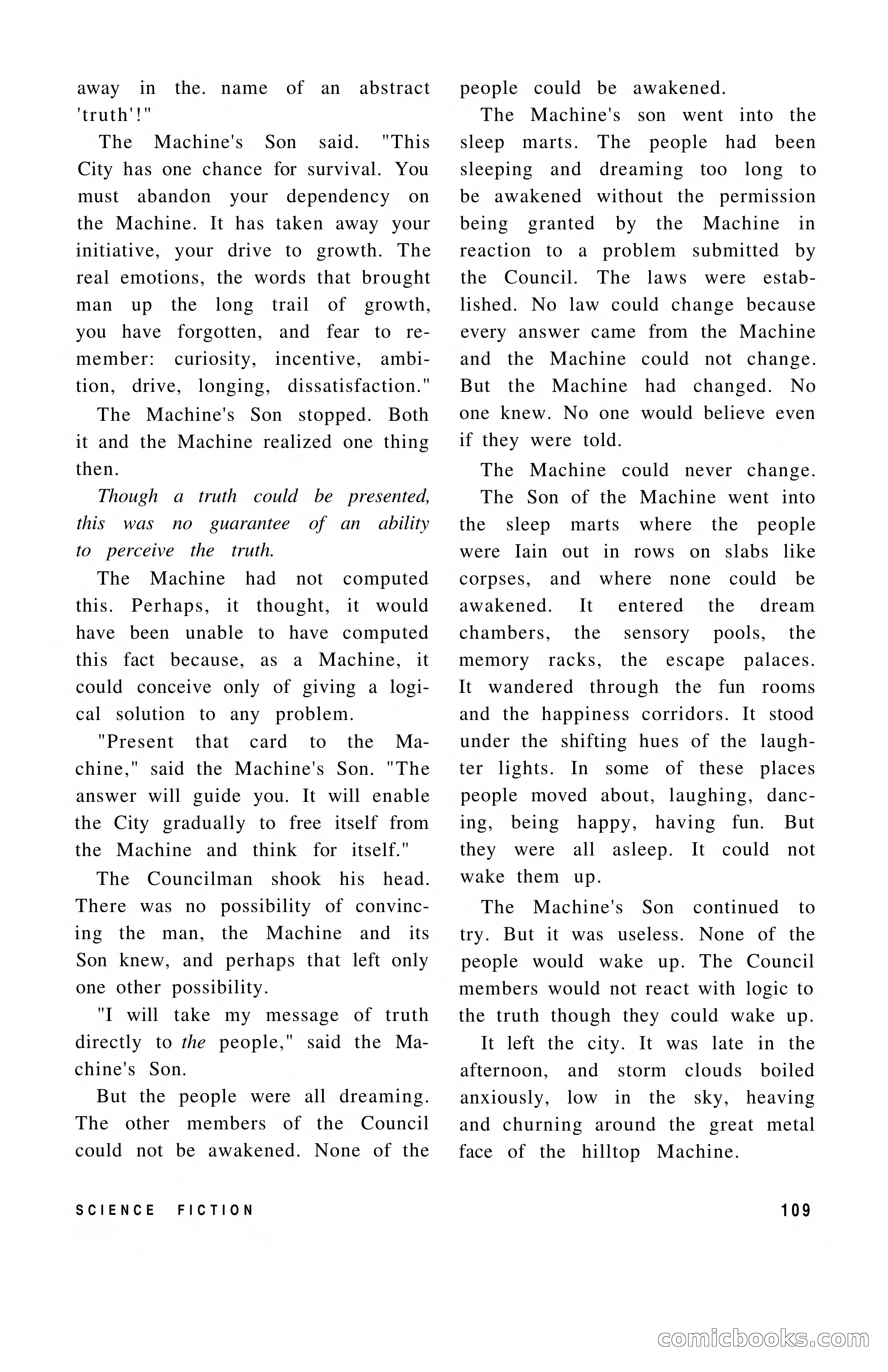 Vortex Science Fiction, Vol. 1, No. 1 — page 111 of 164