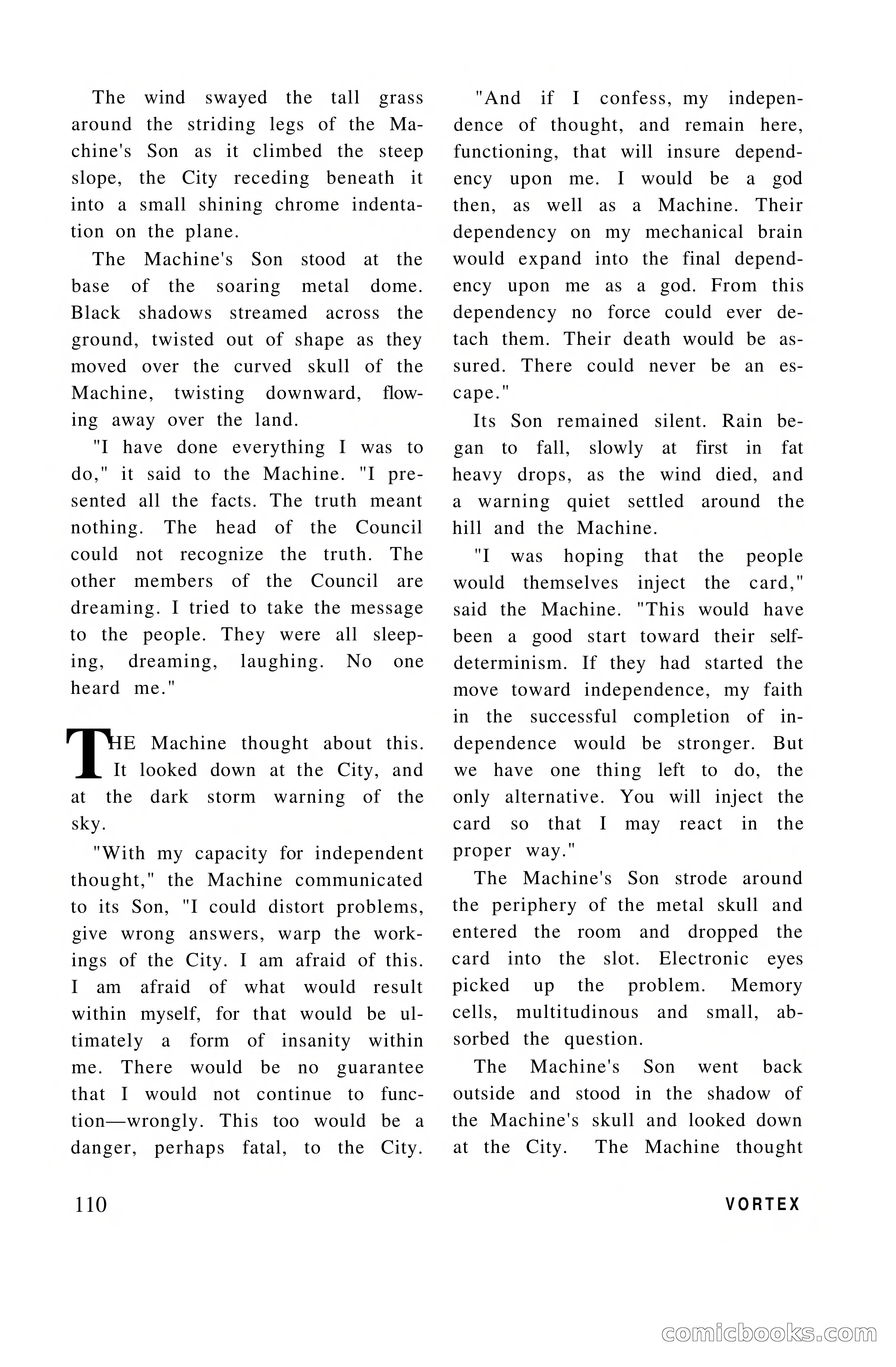 Vortex Science Fiction, Vol. 1, No. 1 — page 112 of 164
