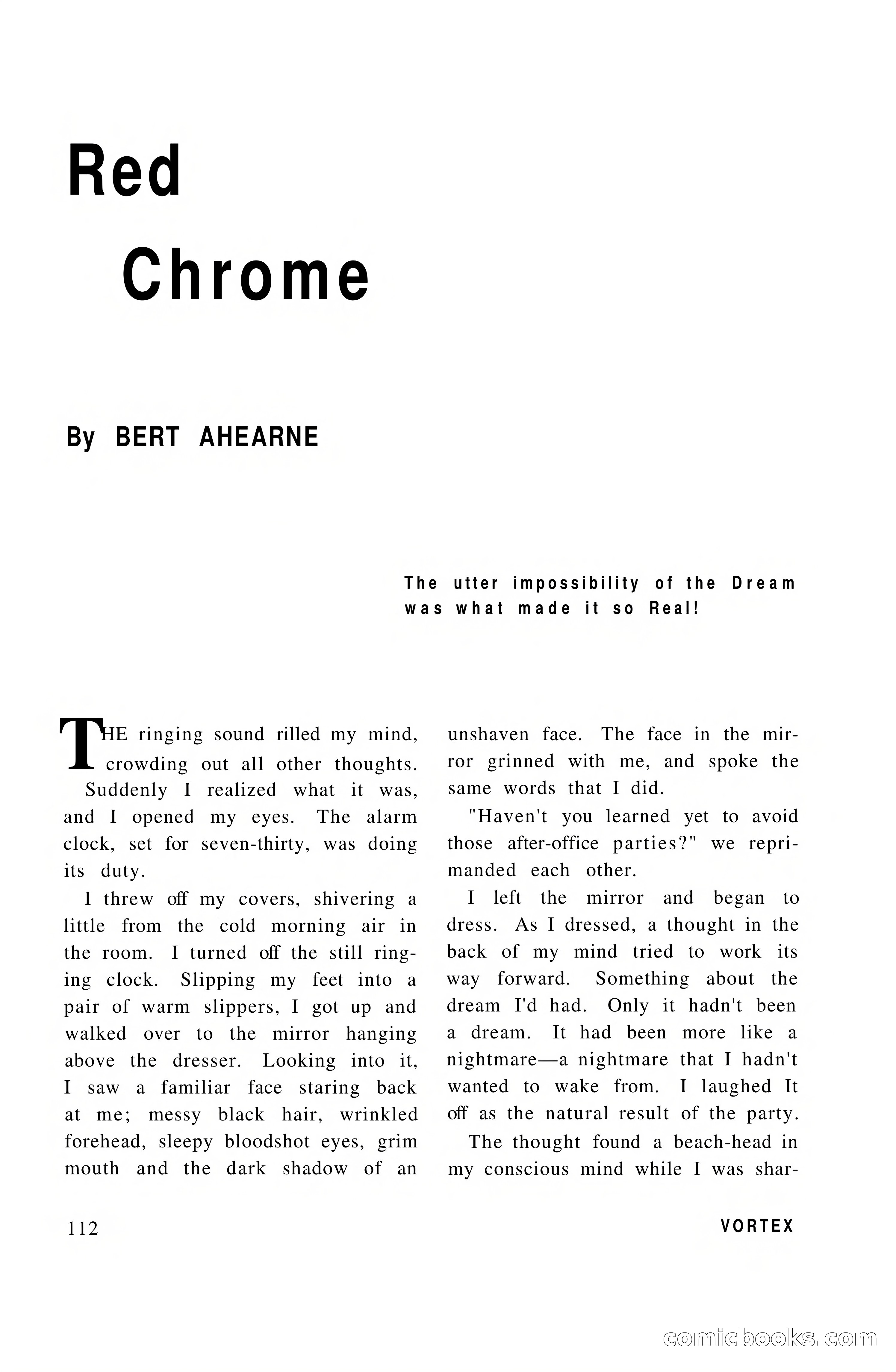 Vortex Science Fiction, Vol. 1, No. 1 — page 114 of 164