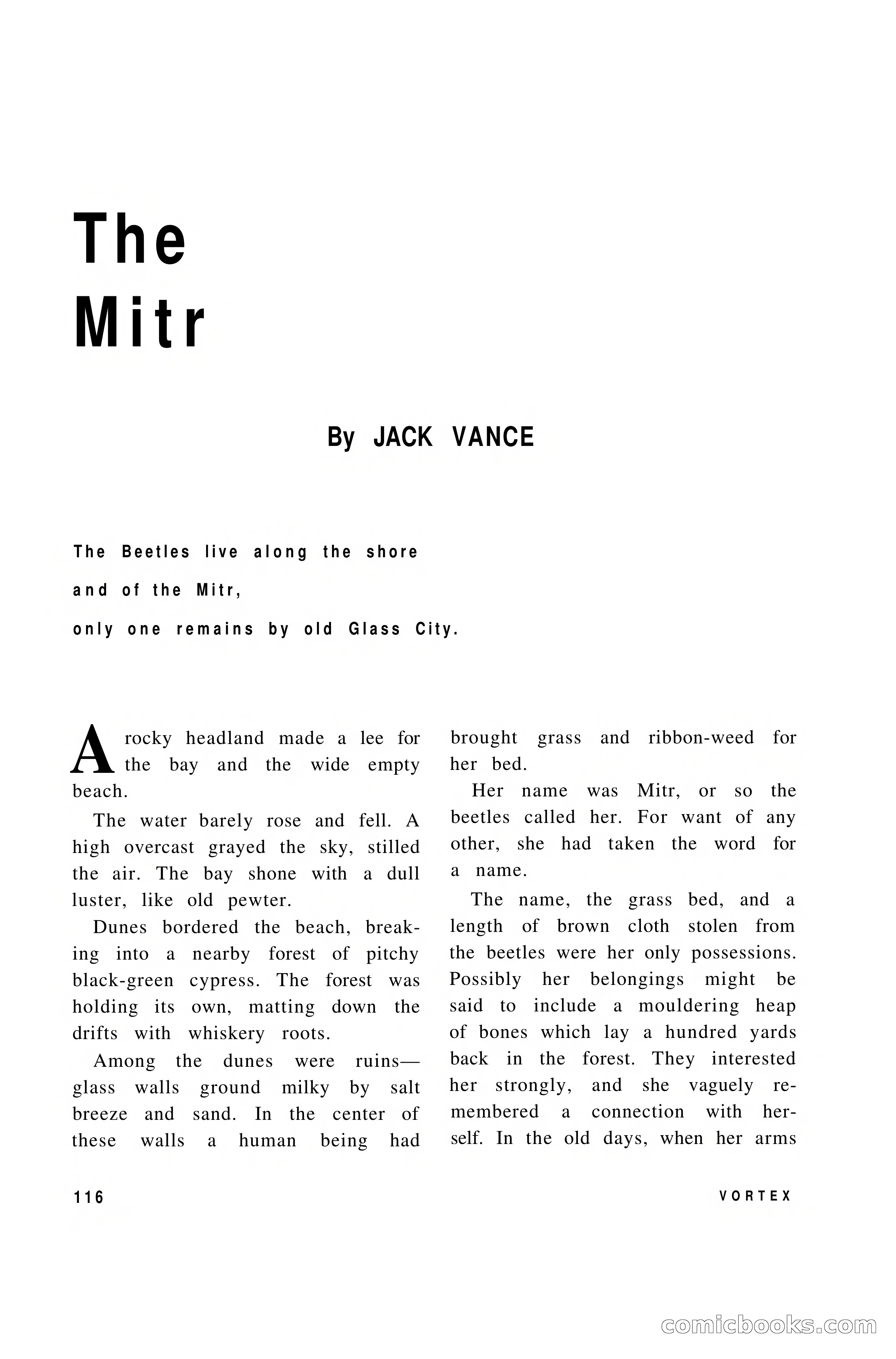 Vortex Science Fiction, Vol. 1, No. 1 — page 118 of 164