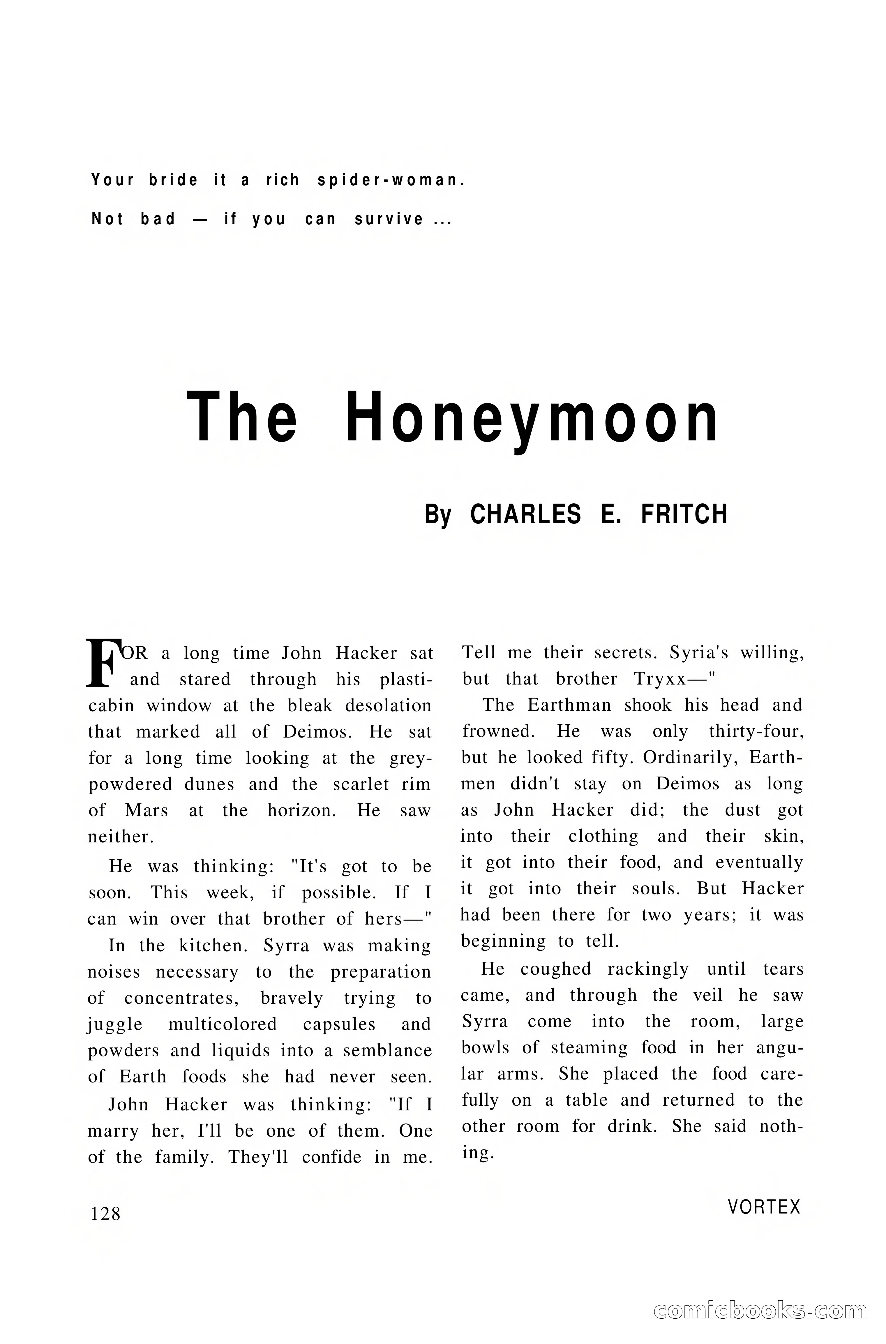 Vortex Science Fiction, Vol. 1, No. 1 — page 130 of 164