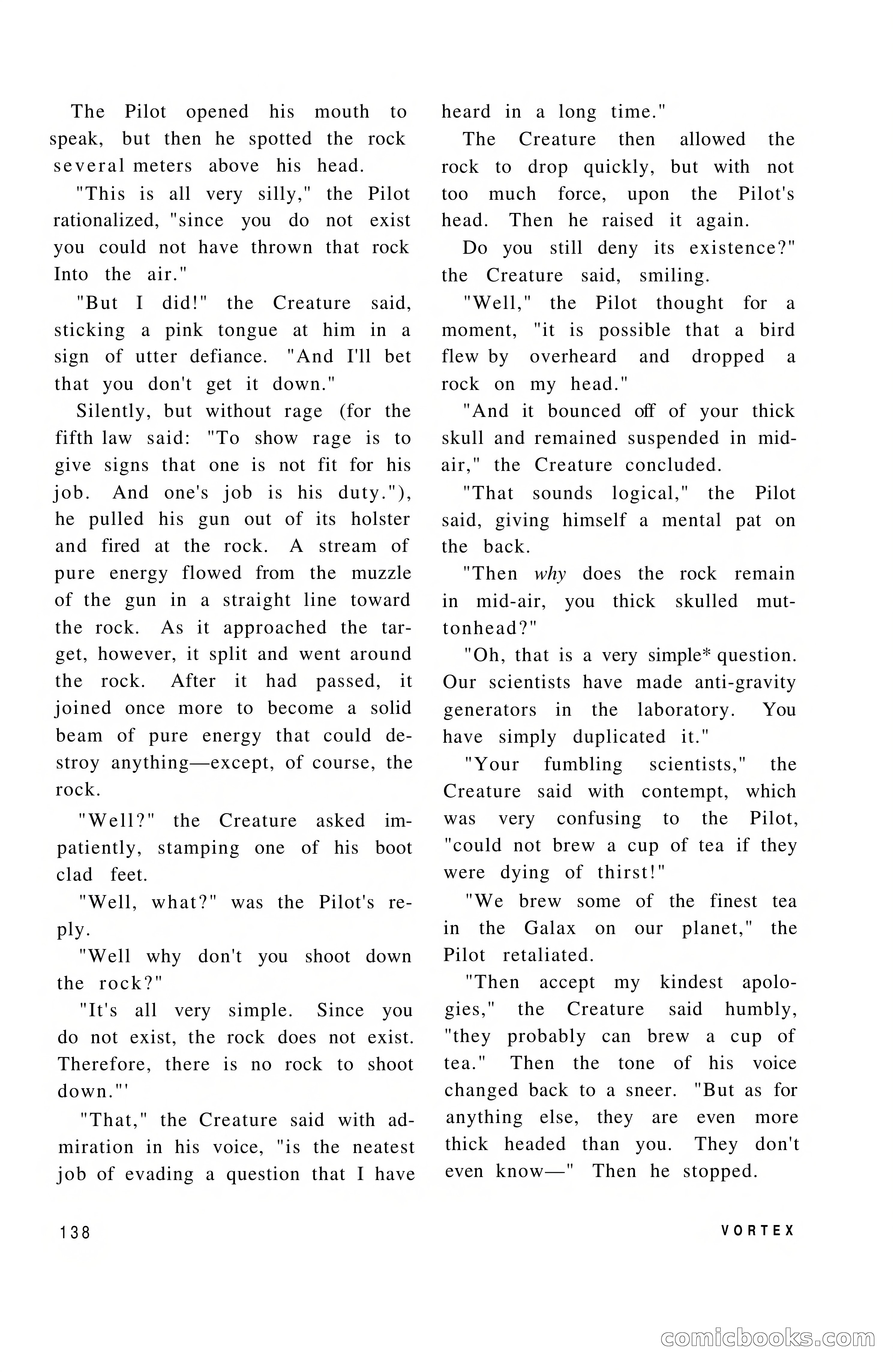 Vortex Science Fiction, Vol. 1, No. 1 — page 140 of 164