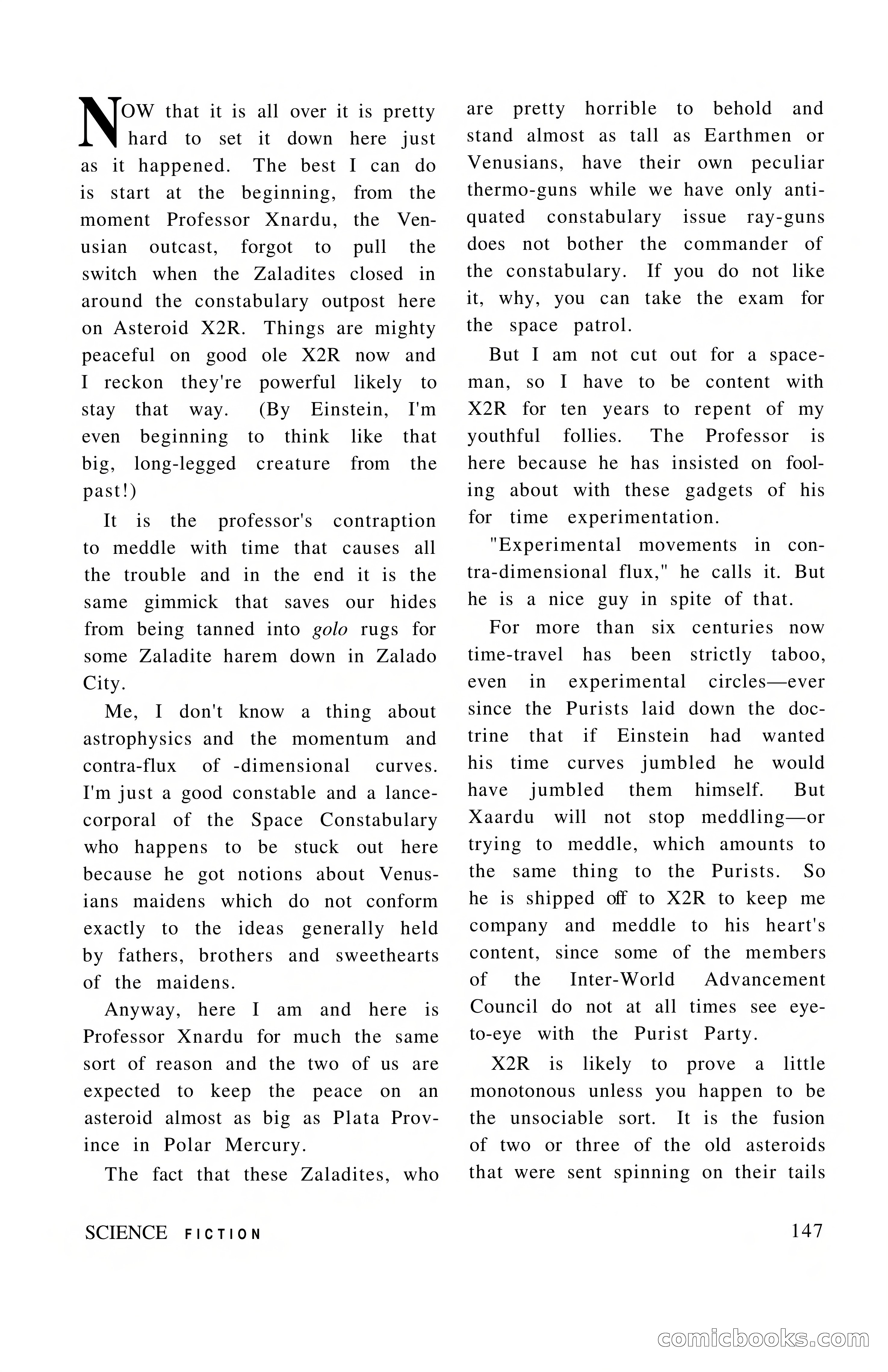 Vortex Science Fiction, Vol. 1, No. 1 — page 149 of 164