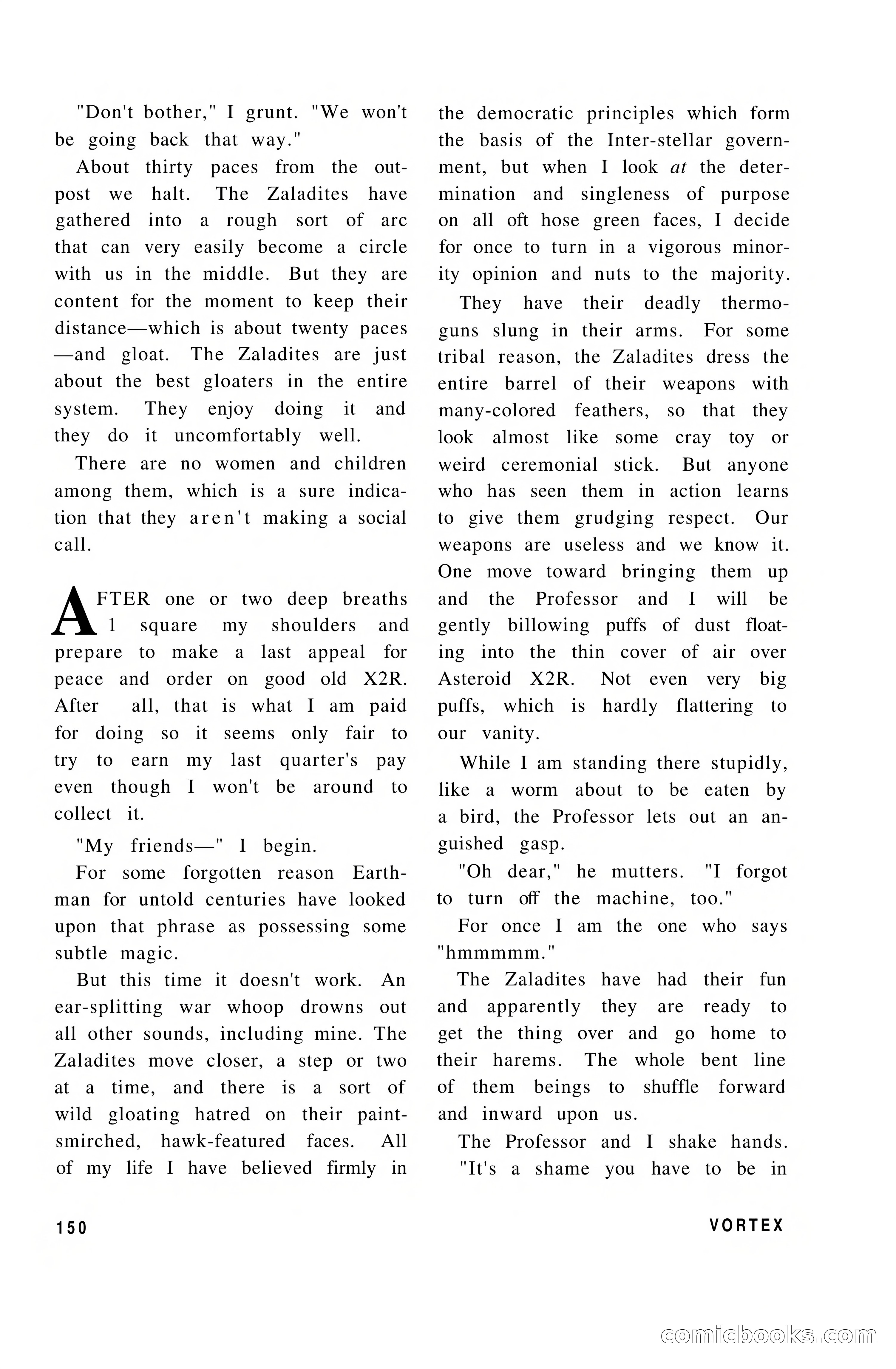 Vortex Science Fiction, Vol. 1, No. 1 — page 152 of 164