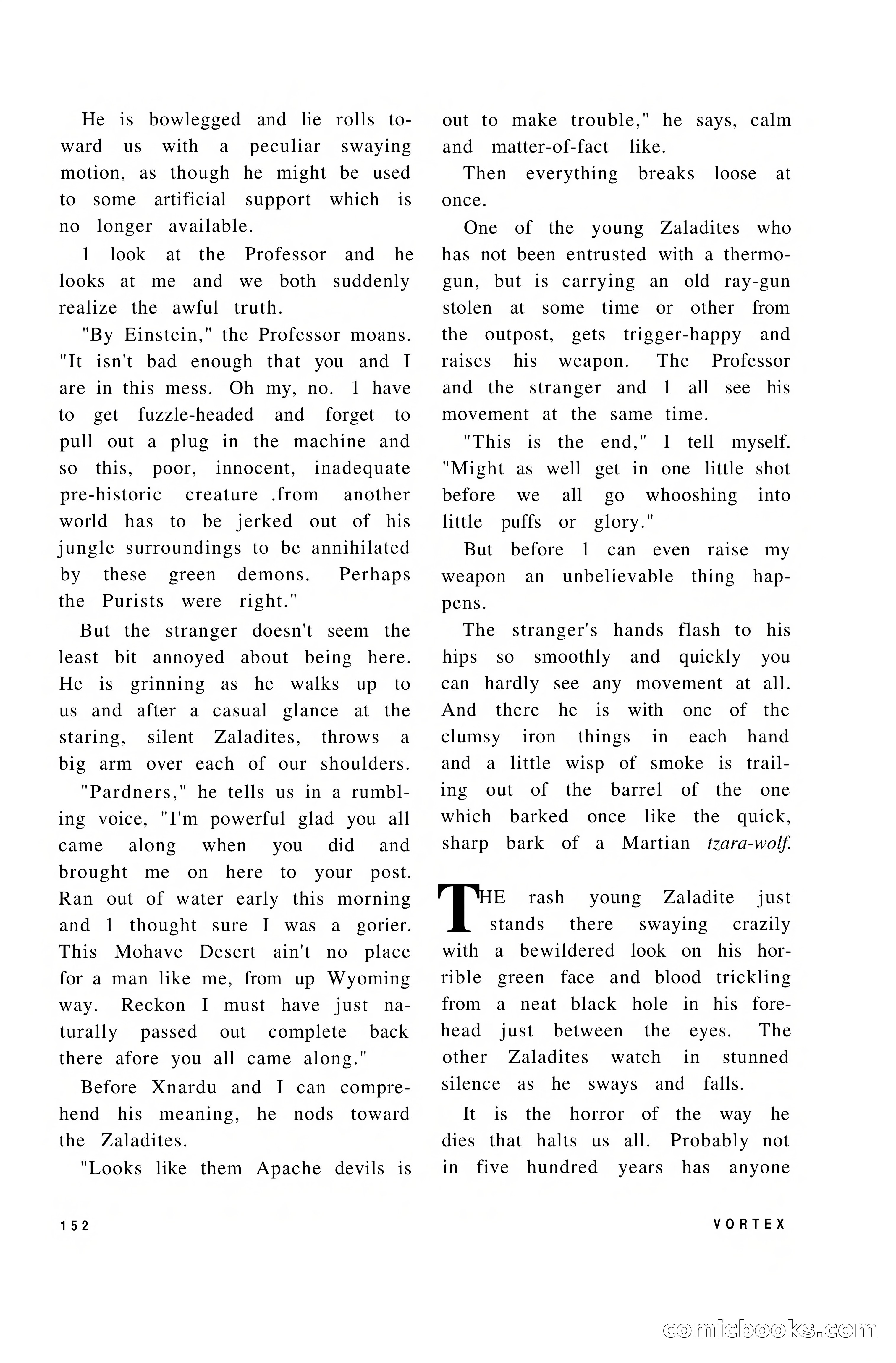 Vortex Science Fiction, Vol. 1, No. 1 — page 154 of 164