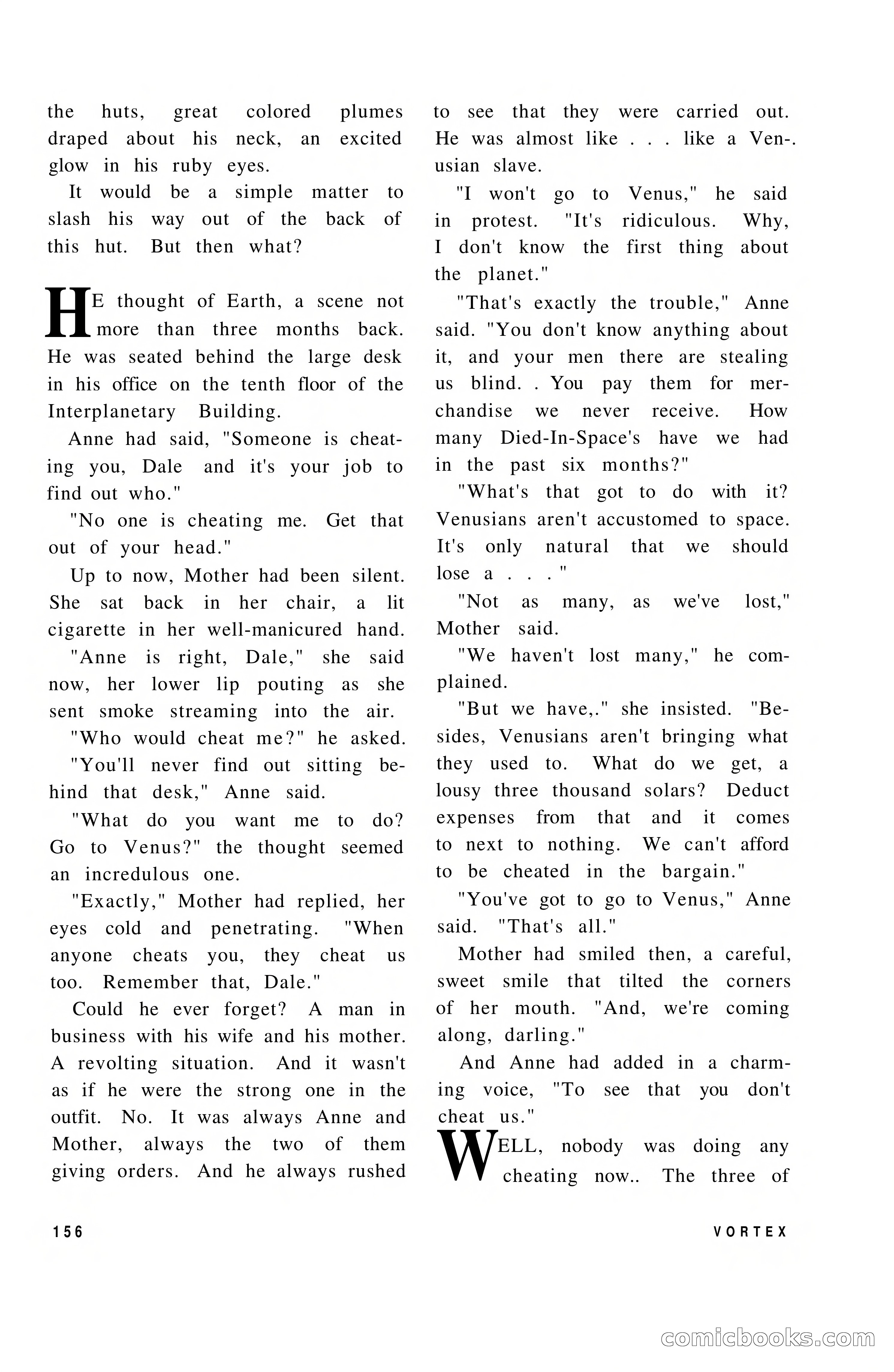 Vortex Science Fiction, Vol. 1, No. 1 — page 158 of 164