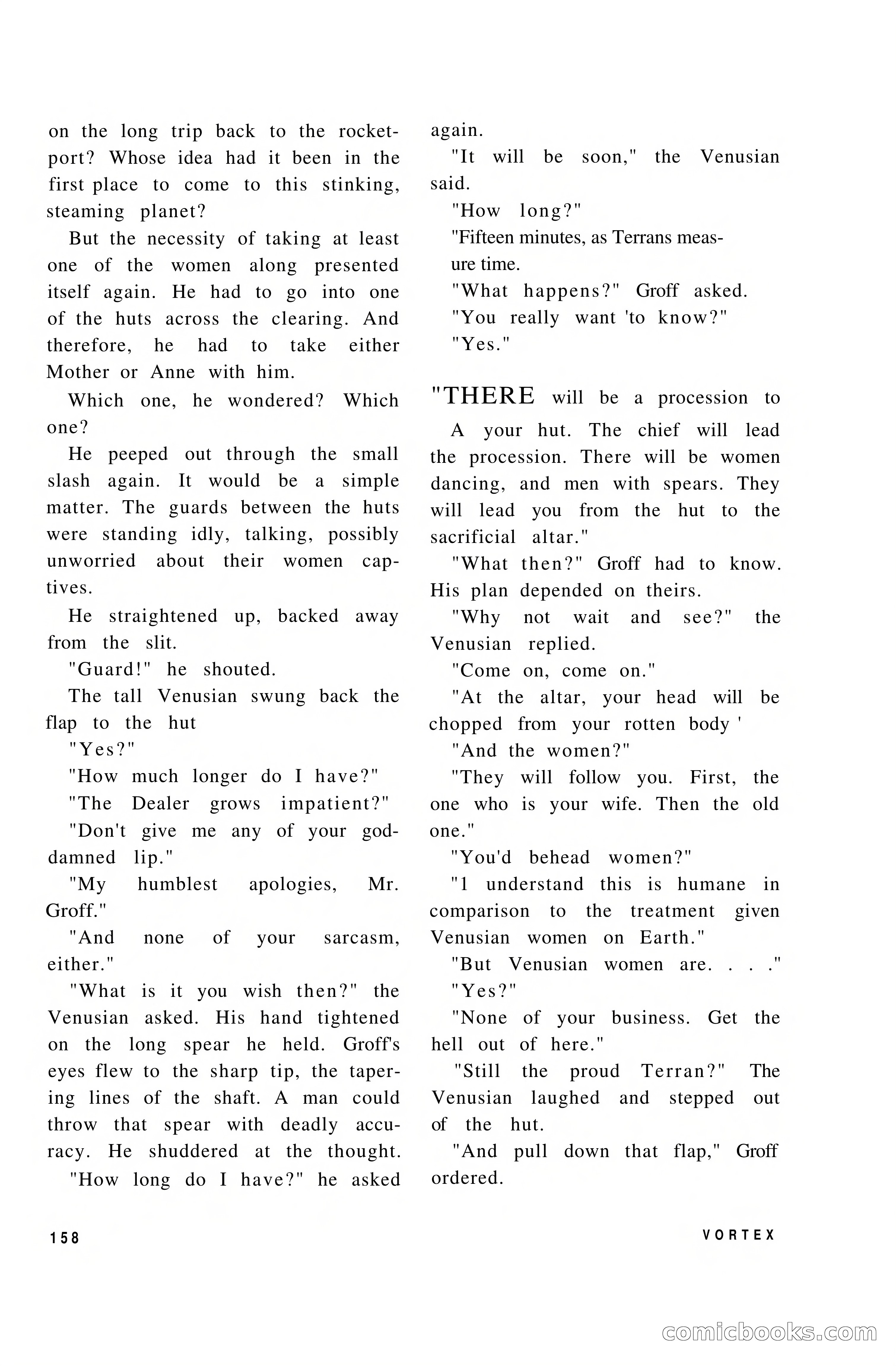 Vortex Science Fiction, Vol. 1, No. 1 — page 160 of 164