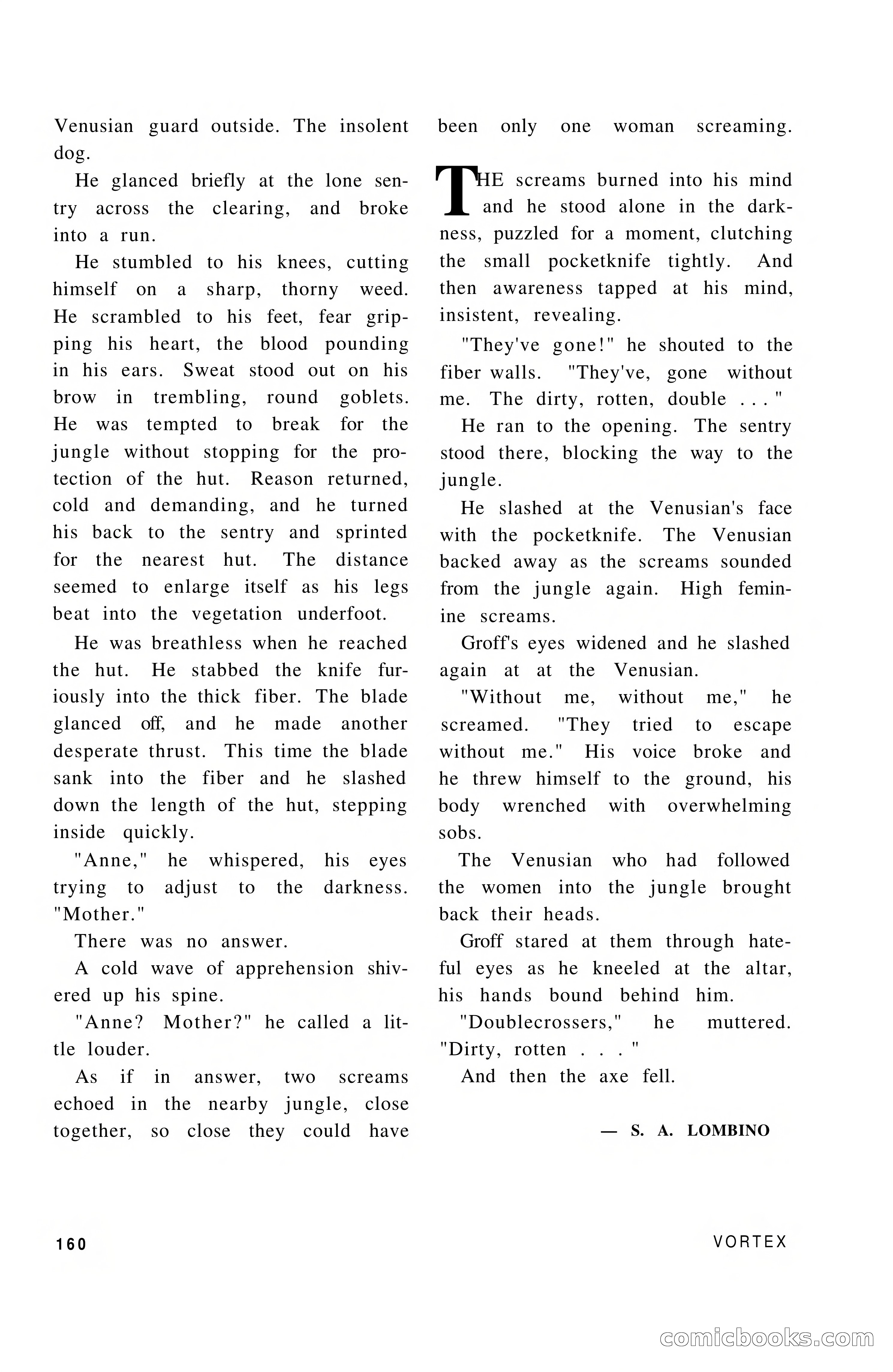 Vortex Science Fiction, Vol. 1, No. 1 — page 162 of 164