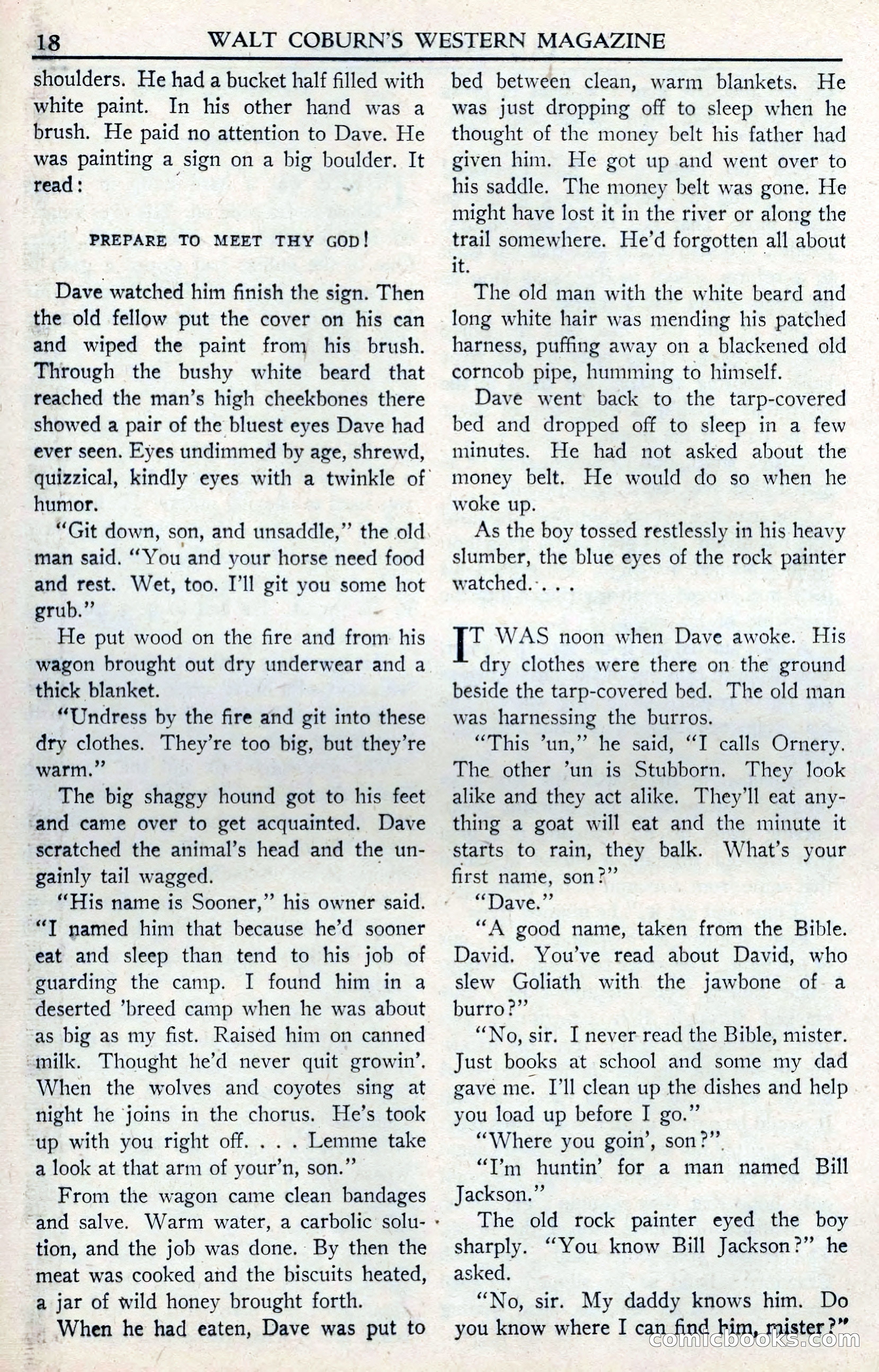 Walt Coburn's Western Magazine, June 1950 — page 18 of 132