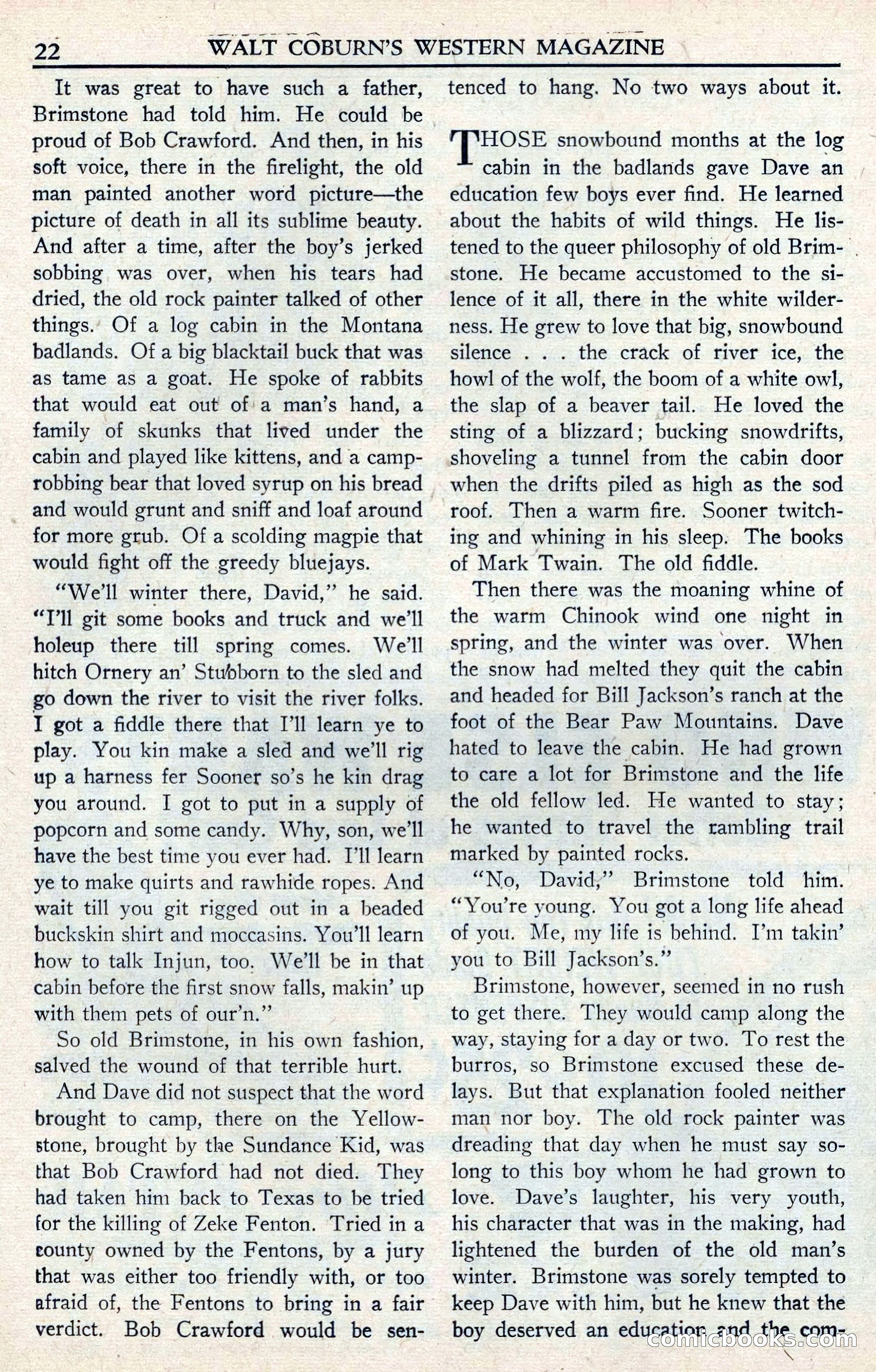 Walt Coburn's Western Magazine, June 1950 — page 22 of 132