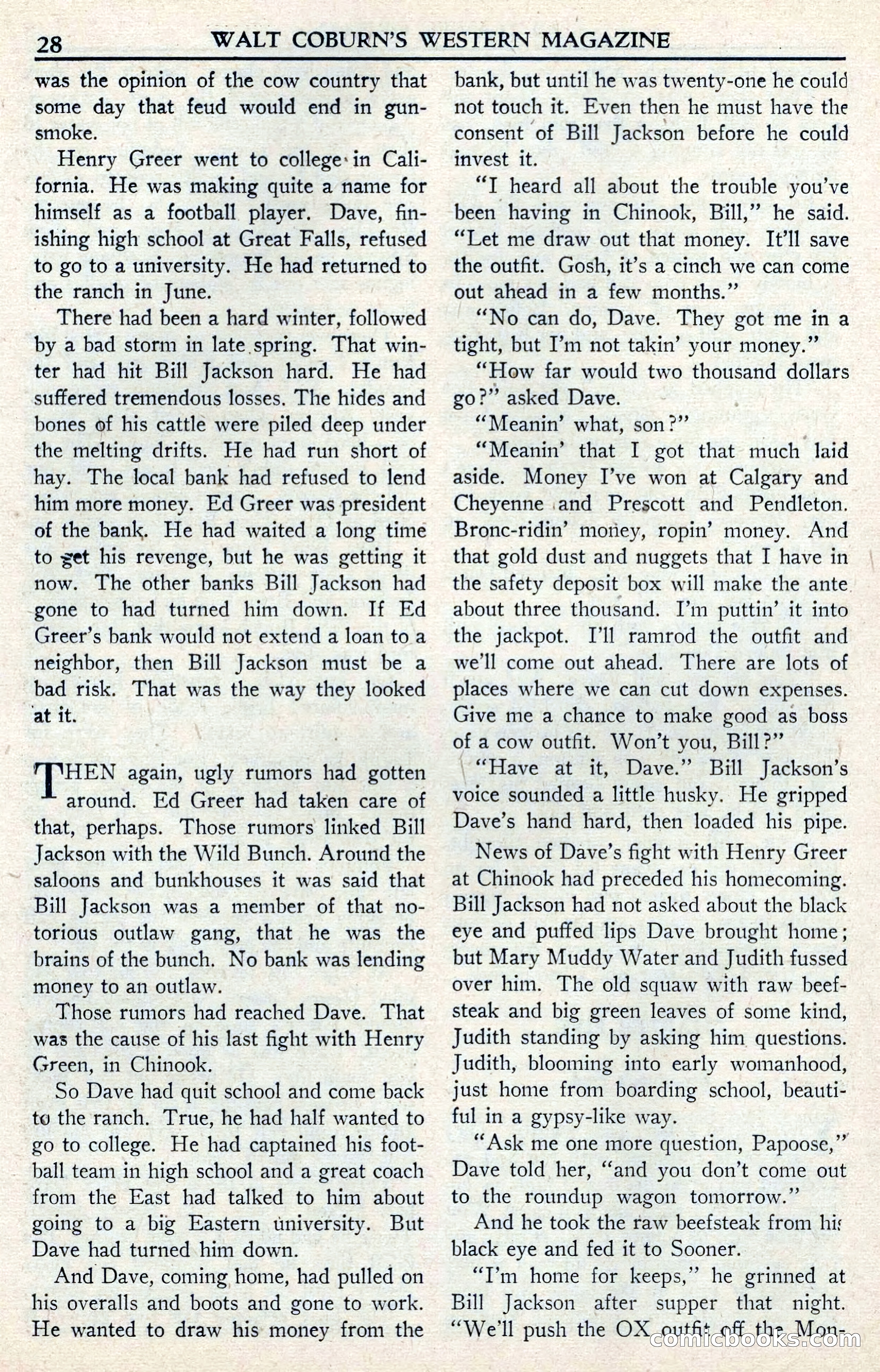 Walt Coburn's Western Magazine, June 1950 — page 28 of 132