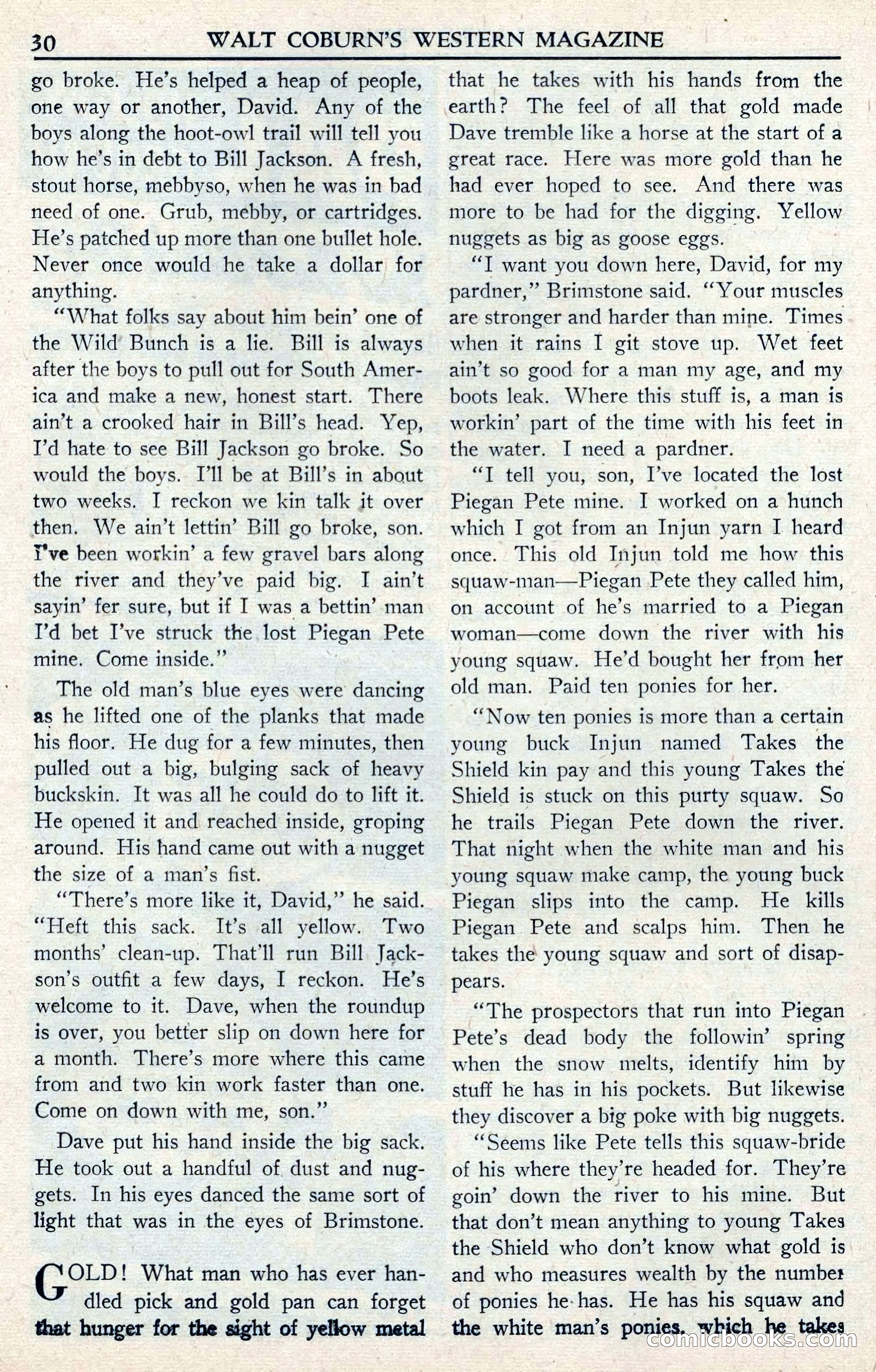 Walt Coburn's Western Magazine, June 1950 — page 30 of 132