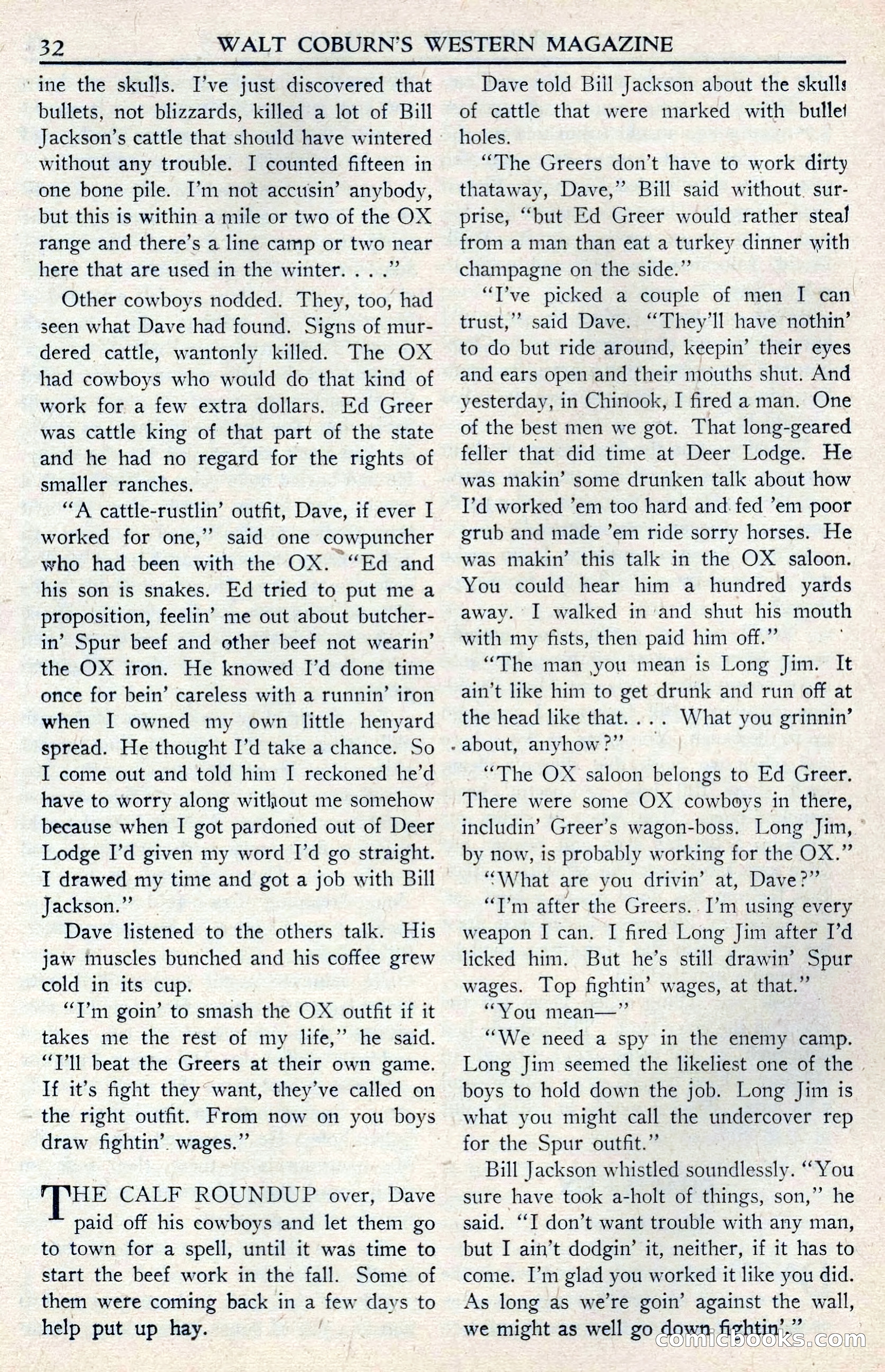 Walt Coburn's Western Magazine, June 1950 — page 32 of 132