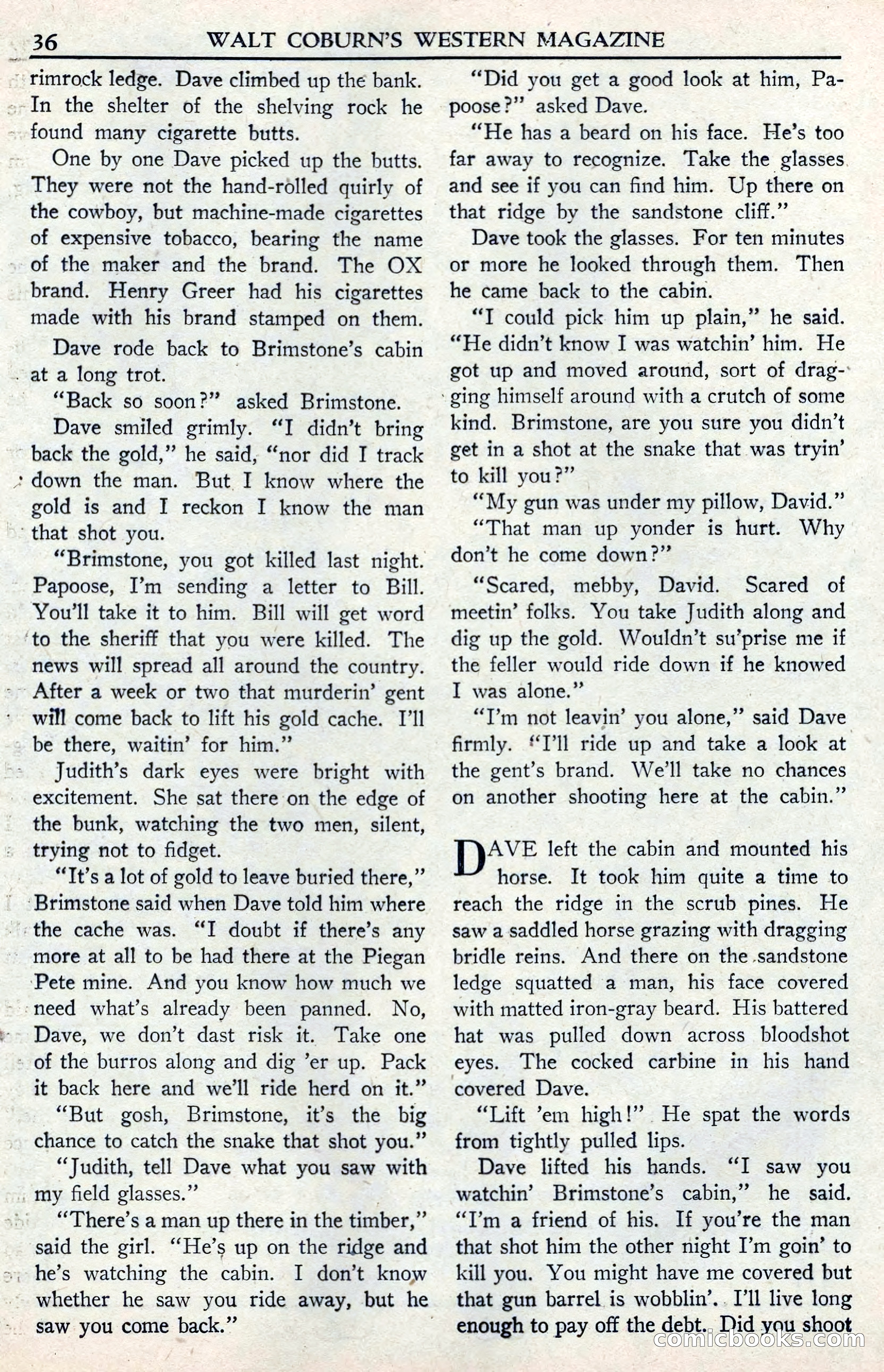 Walt Coburn's Western Magazine, June 1950 — page 36 of 132