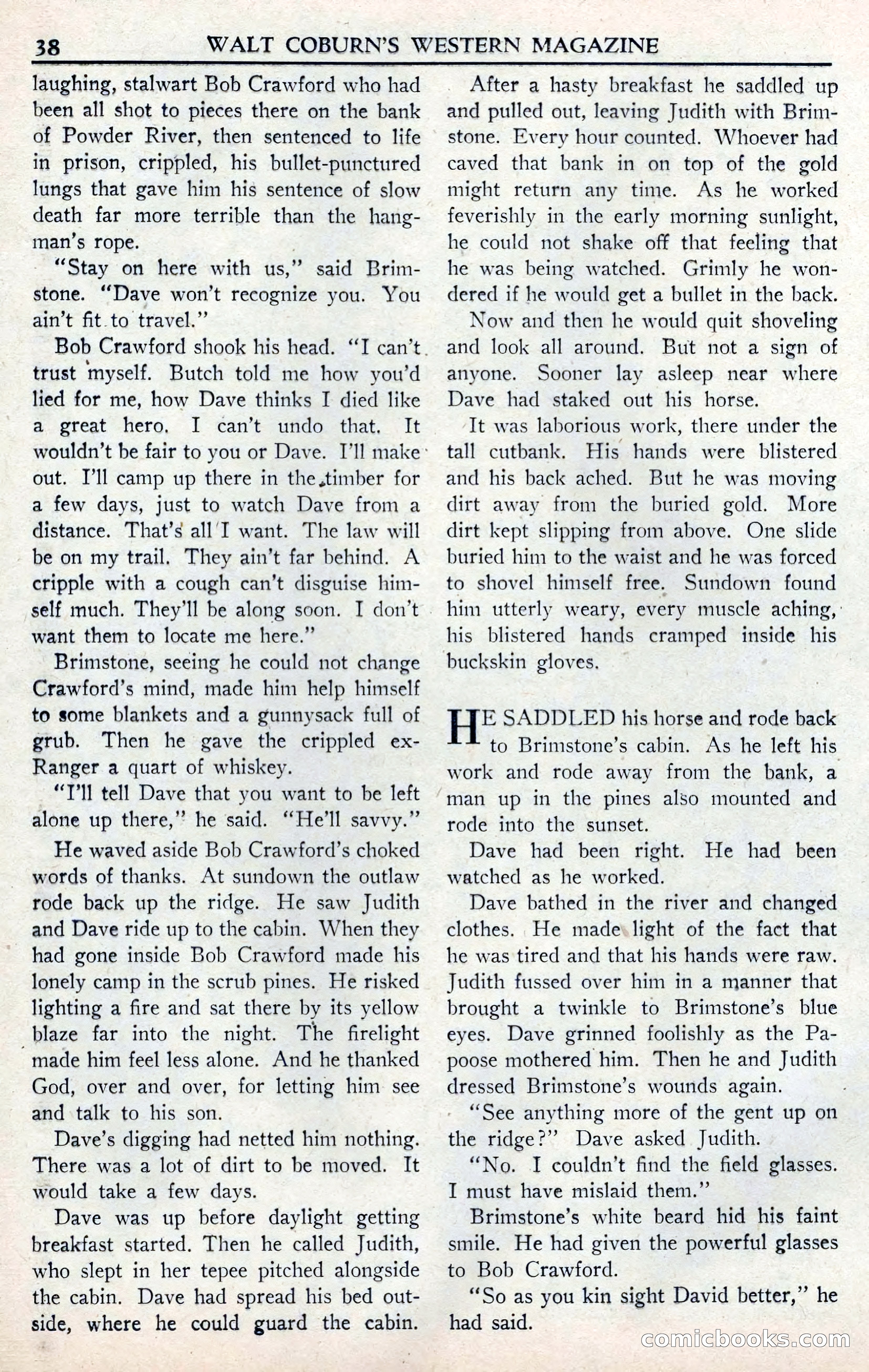 Walt Coburn's Western Magazine, June 1950 — page 38 of 132