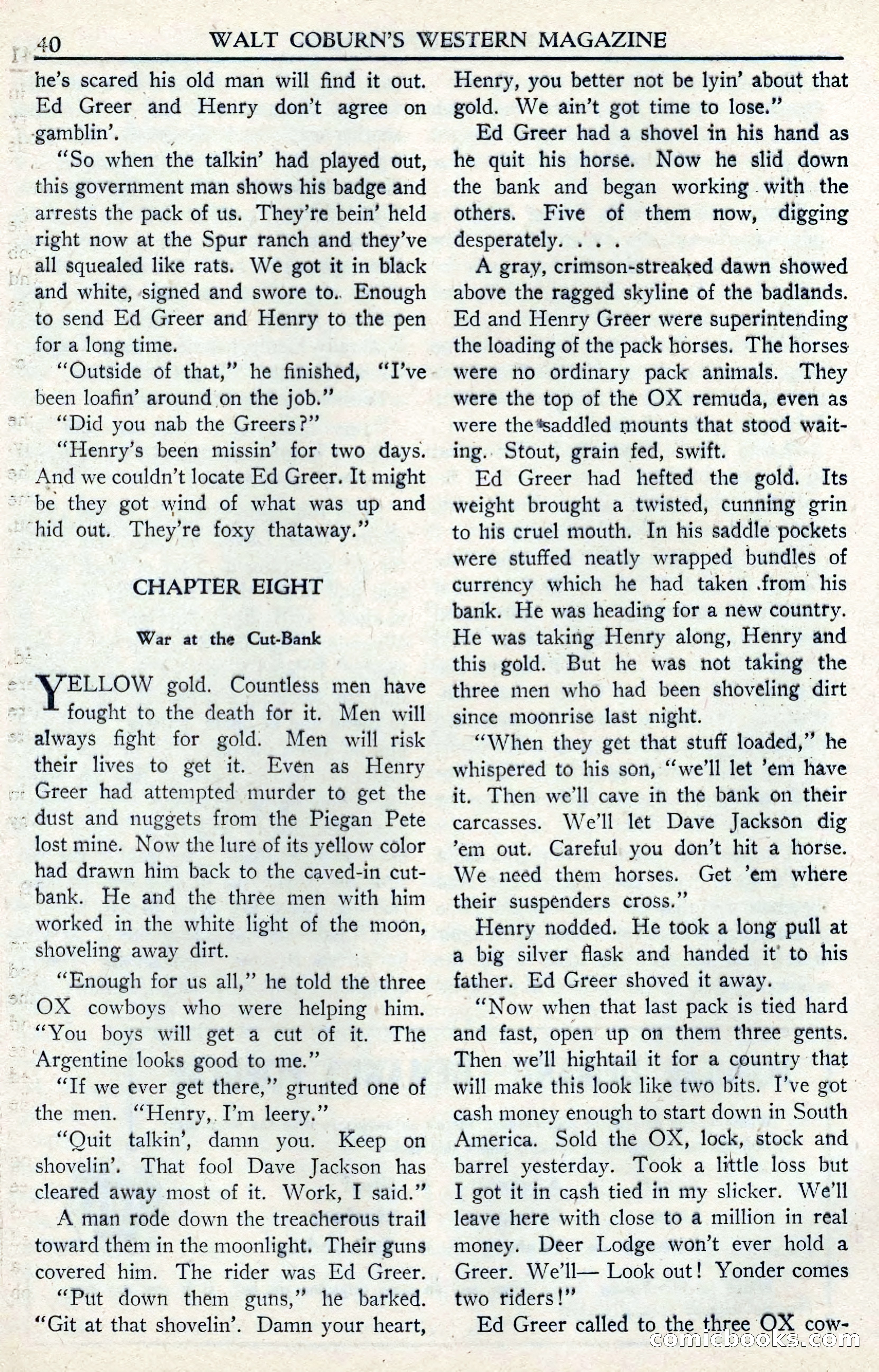 Walt Coburn's Western Magazine, June 1950 — page 40 of 132