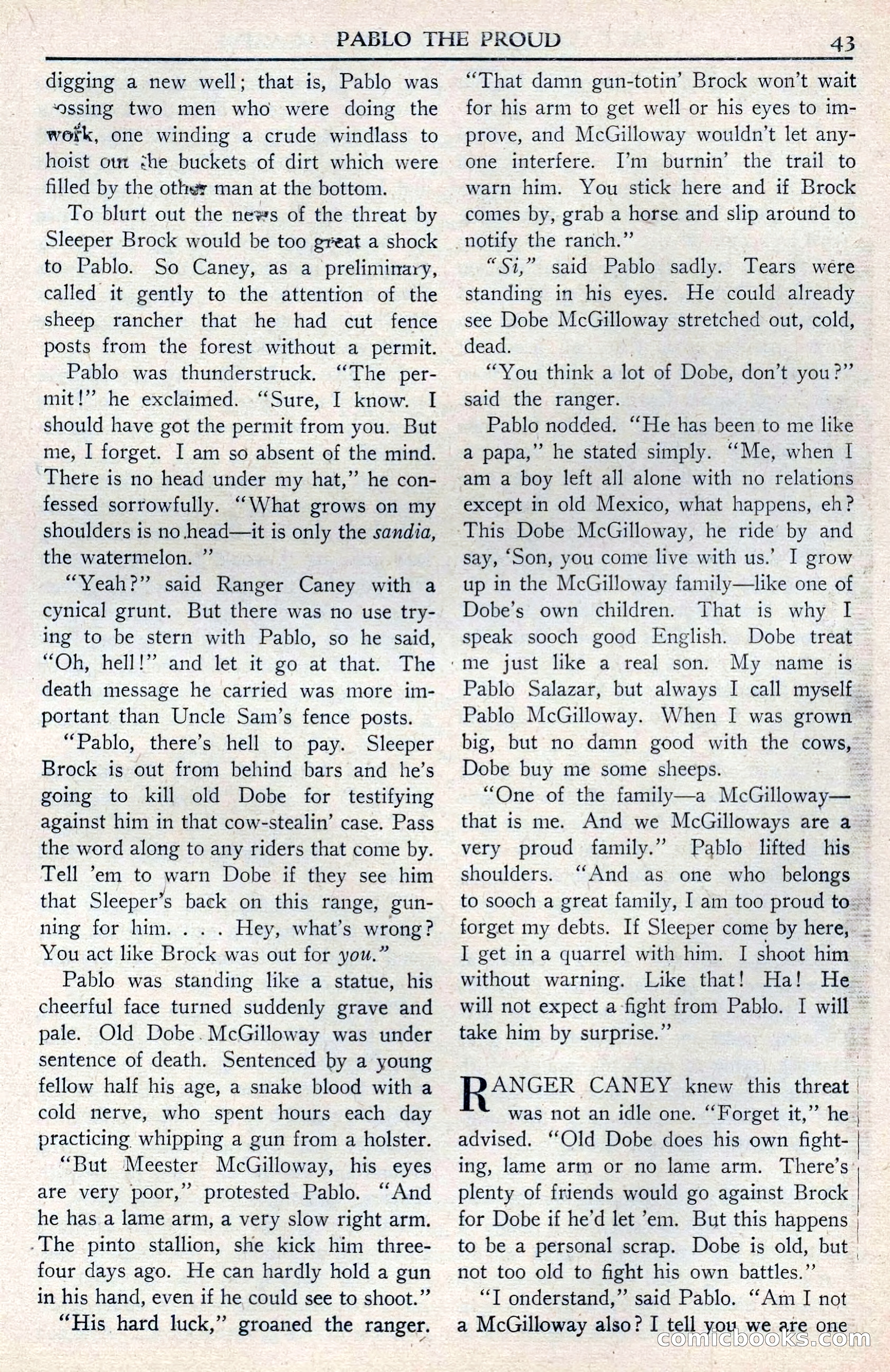 Walt Coburn's Western Magazine, June 1950 — page 43 of 132