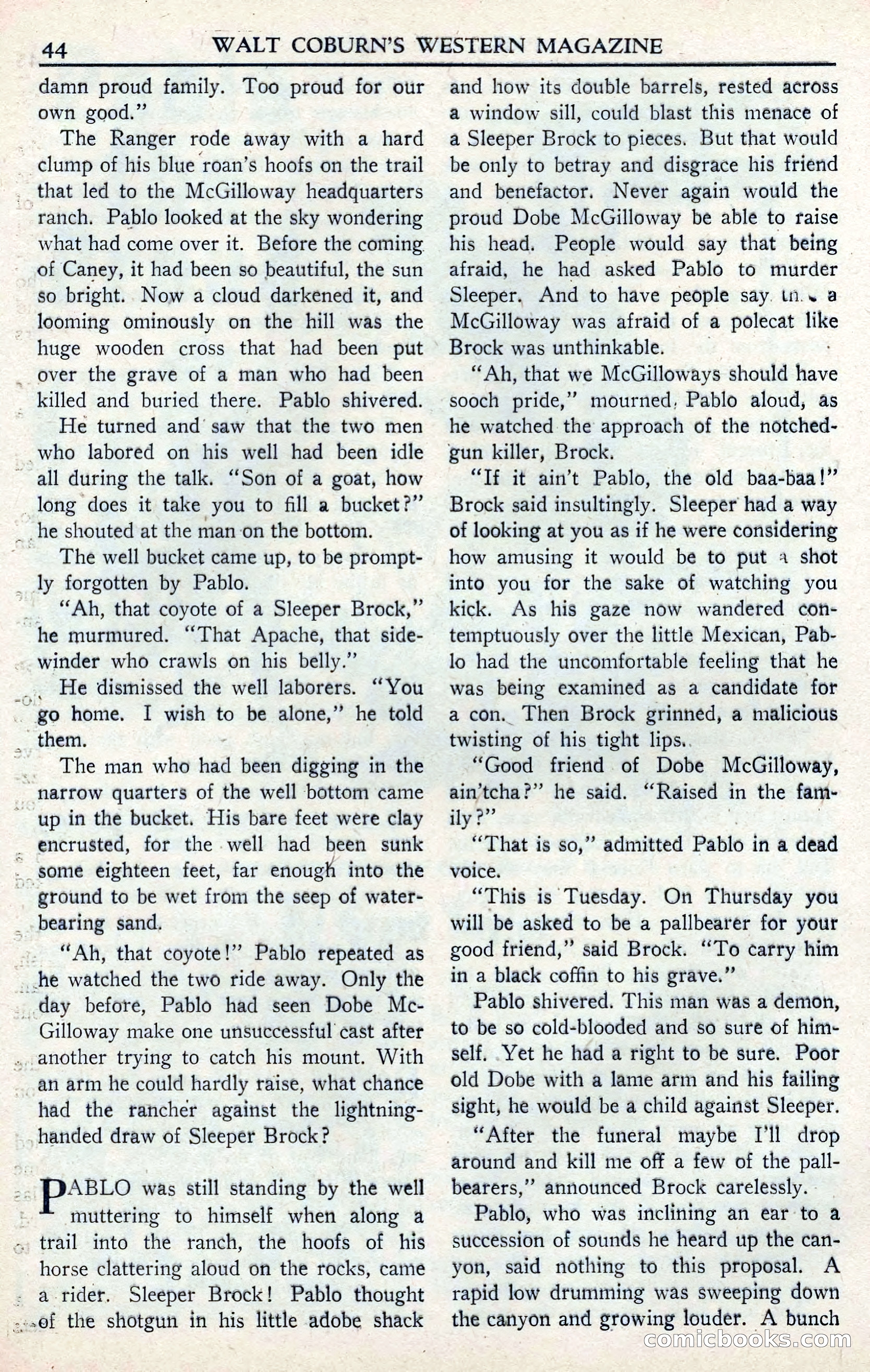 Walt Coburn's Western Magazine, June 1950 — page 44 of 132