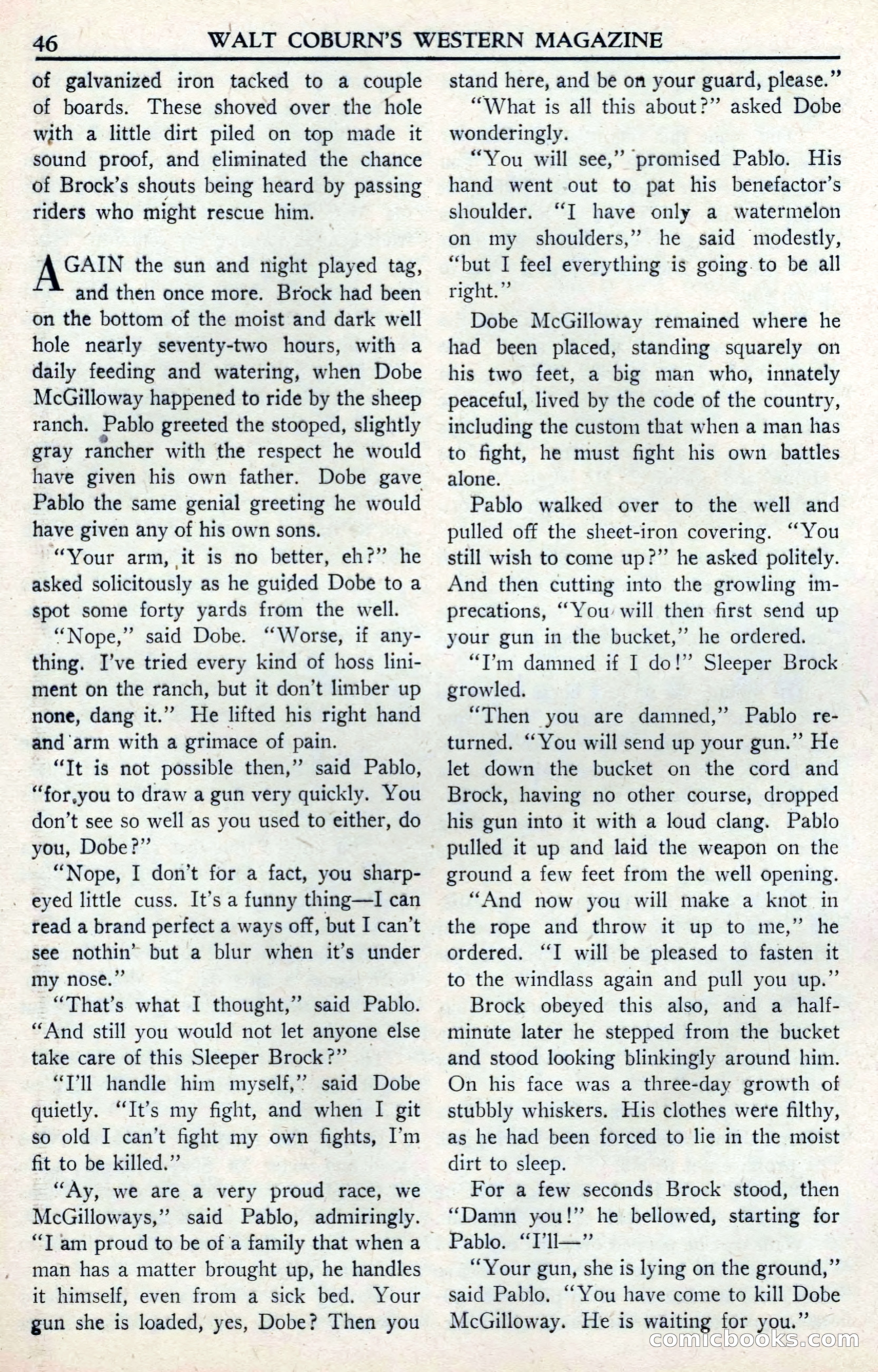 Walt Coburn's Western Magazine, June 1950 — page 46 of 132