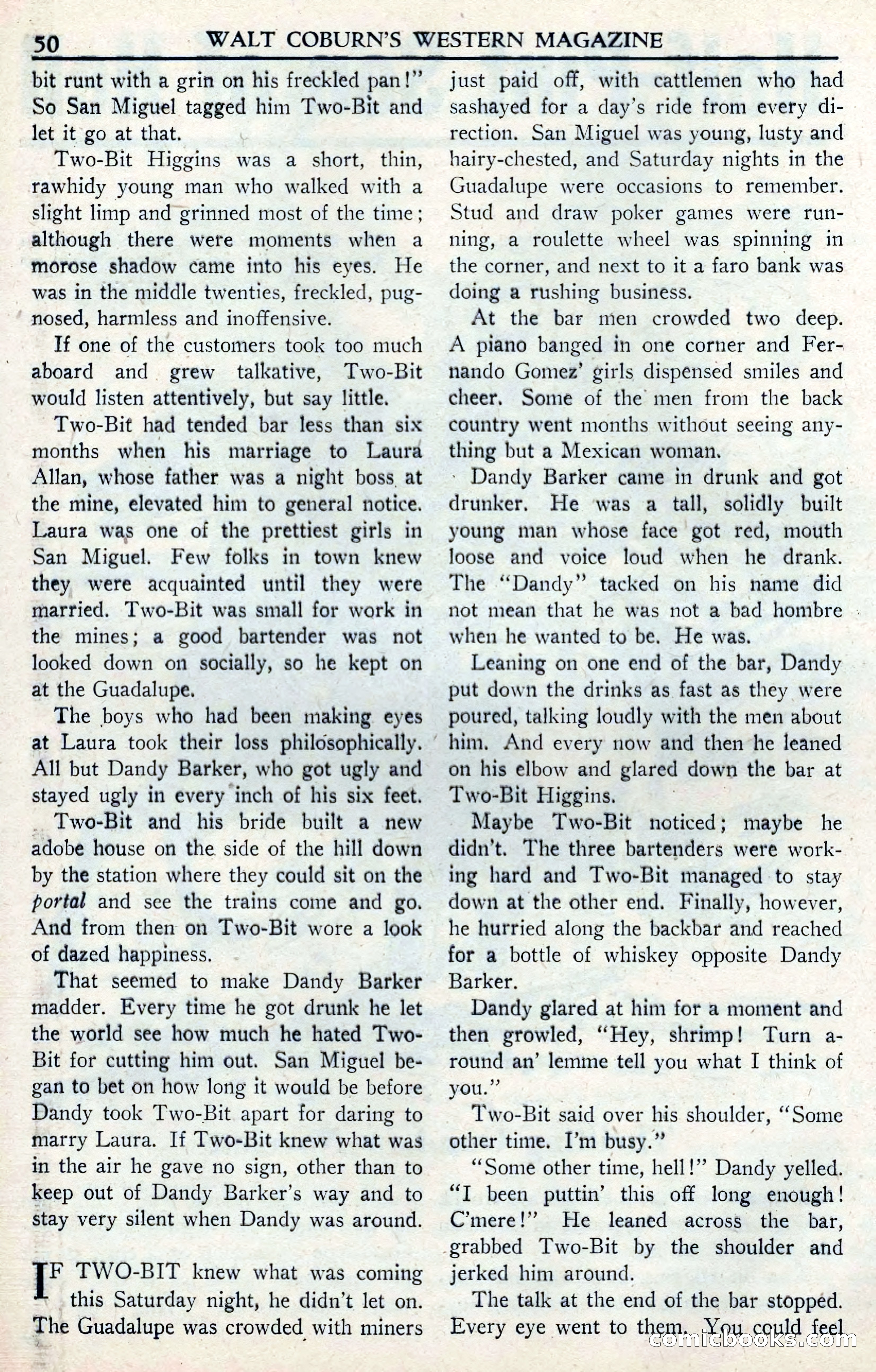 Walt Coburn's Western Magazine, June 1950 — page 50 of 132