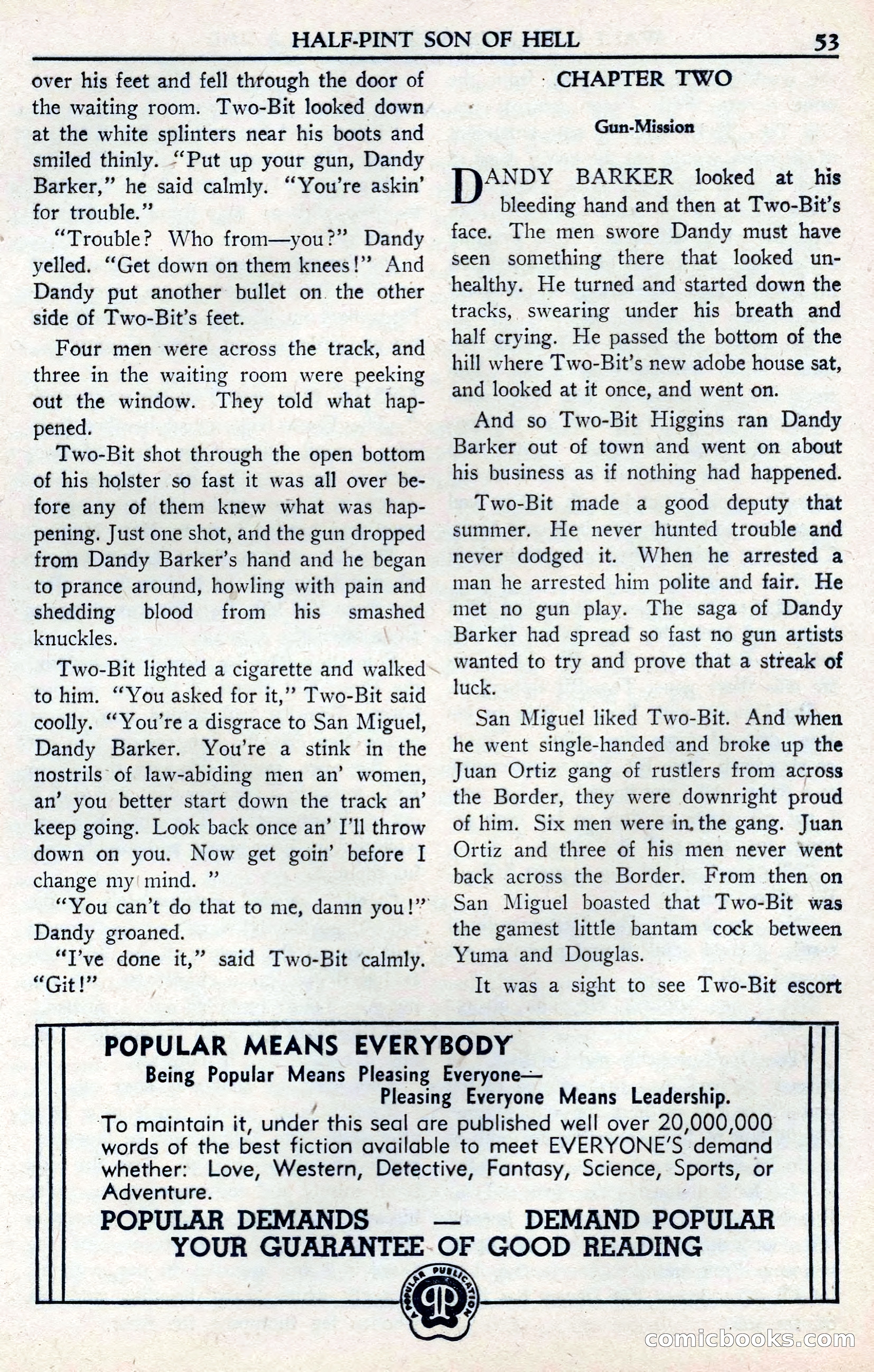 Walt Coburn's Western Magazine, June 1950 — page 53 of 132
