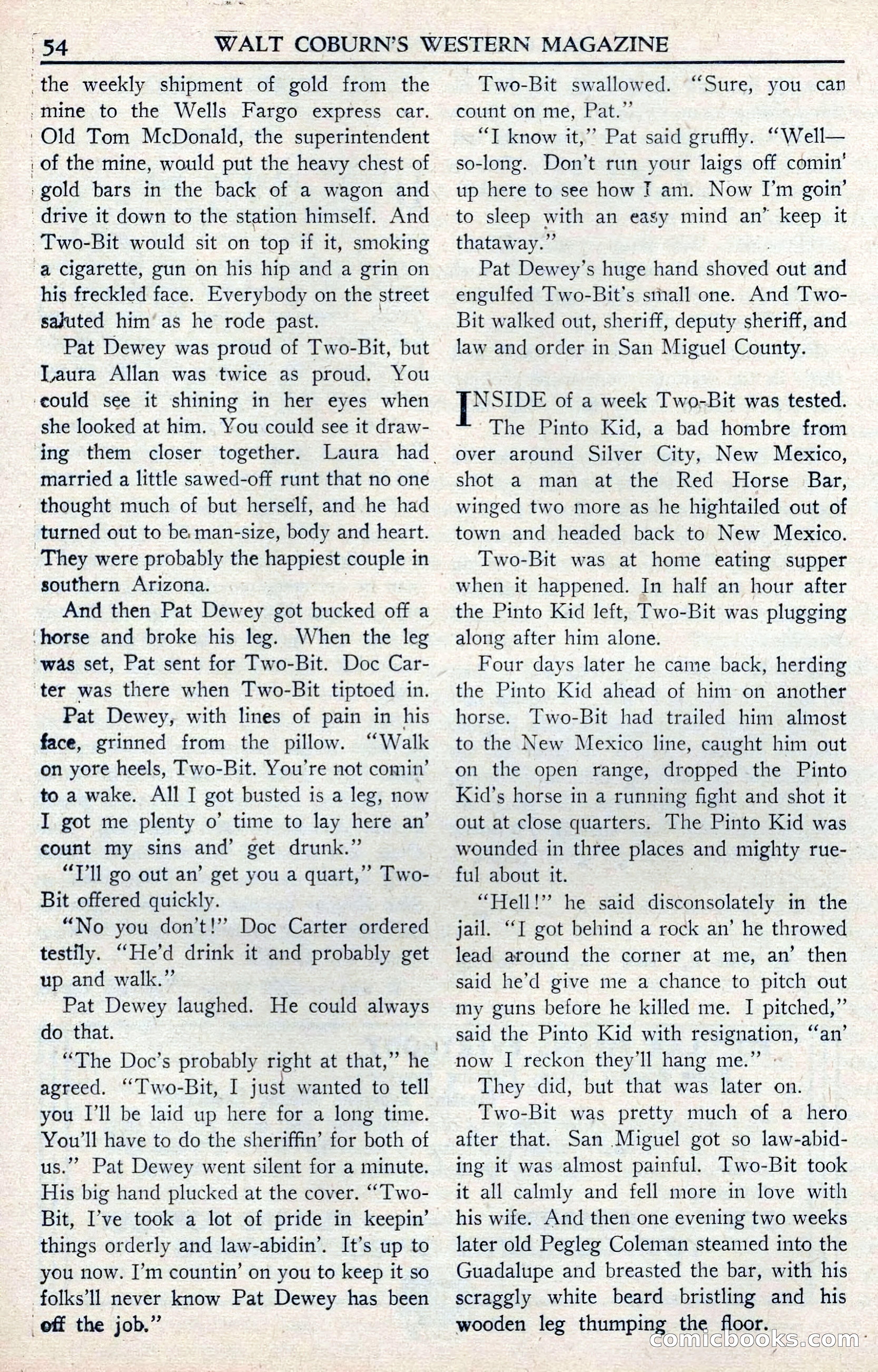 Walt Coburn's Western Magazine, June 1950 — page 54 of 132